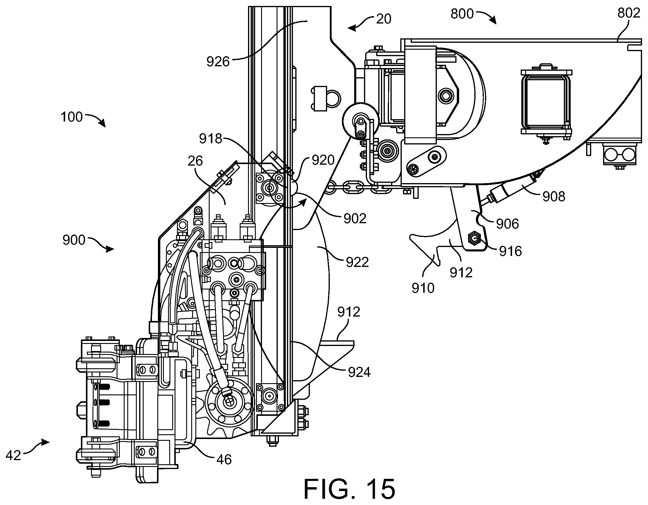 Patent US12139329 Figure 13 – Refuse vehicle with electric lift