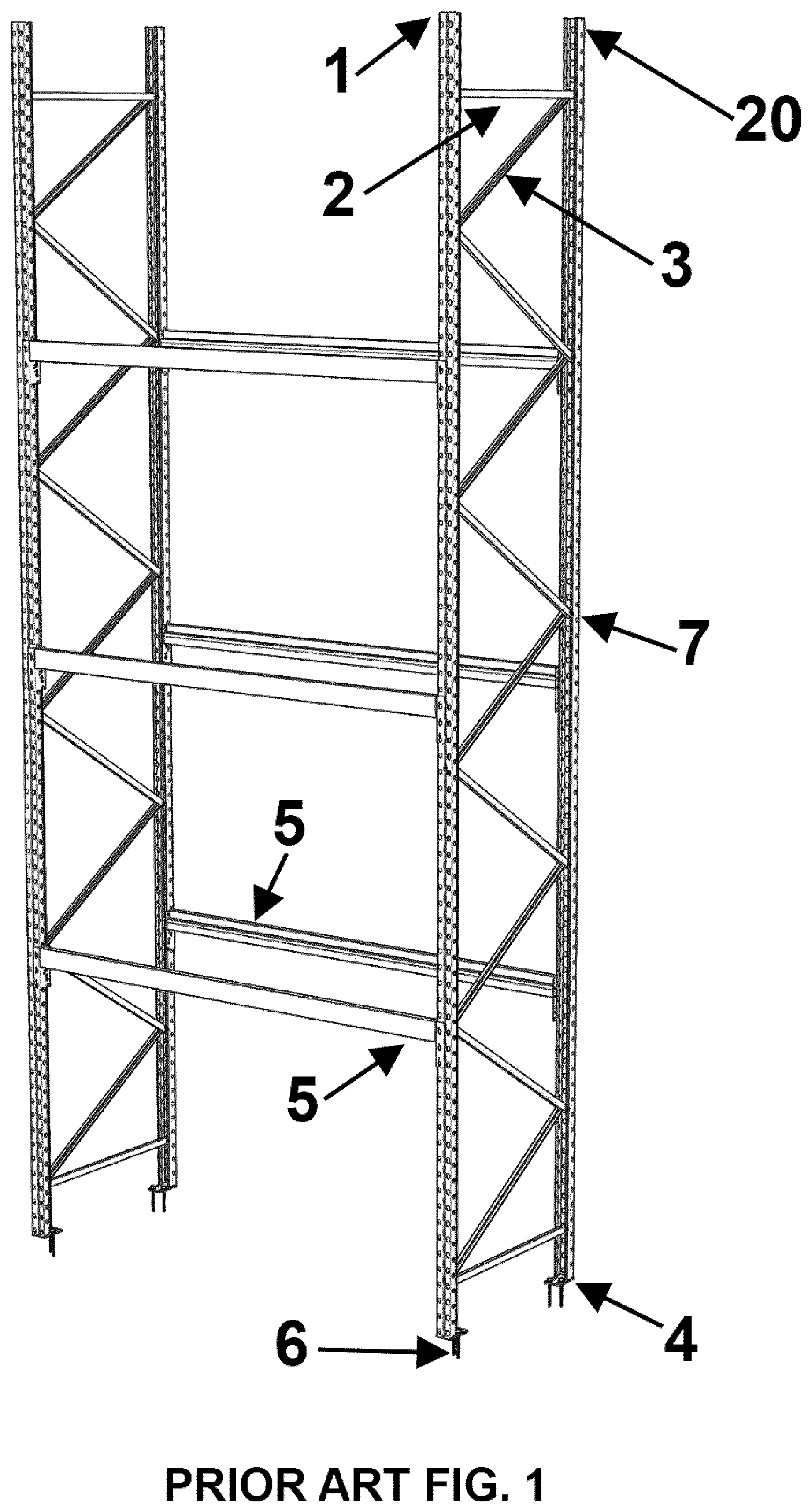 Patent US12139332 Figure 1 – Bolted rack bracket assembly and repair process