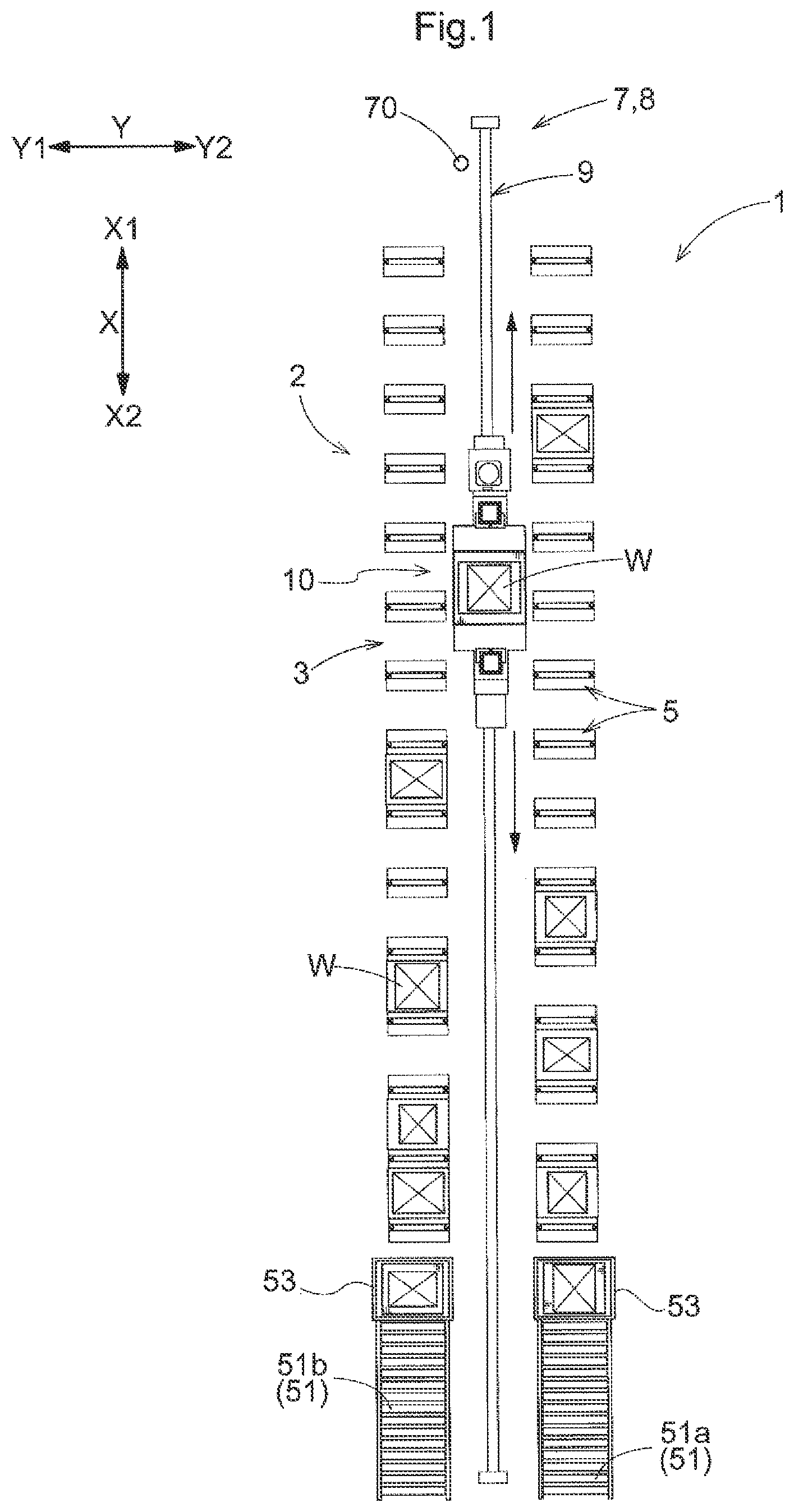 Patent US12139334 Figure 1 – Article transport apparatus