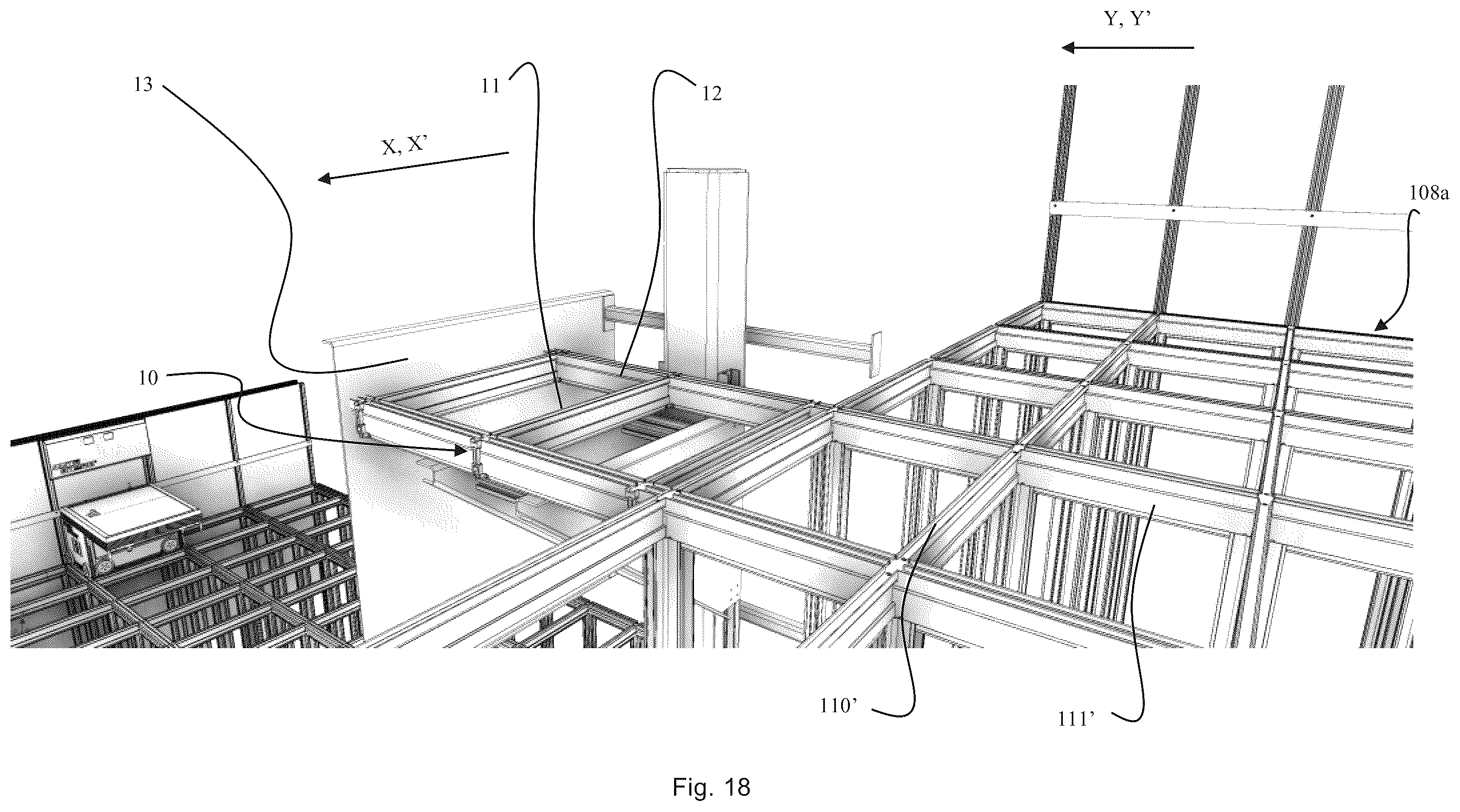 Patent US12139336 Figure 16 – Transport of container handling vehicles between storage grids of different heights