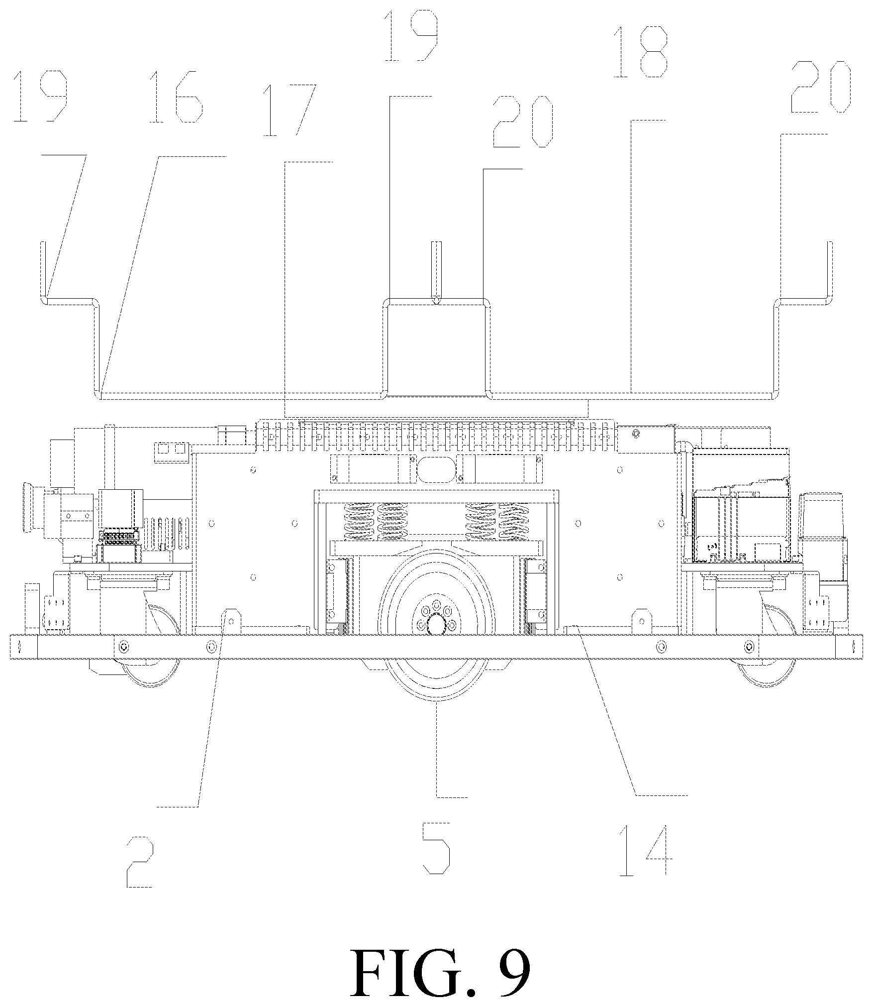 Patent US12139338 Figure 9 – Article transportation system