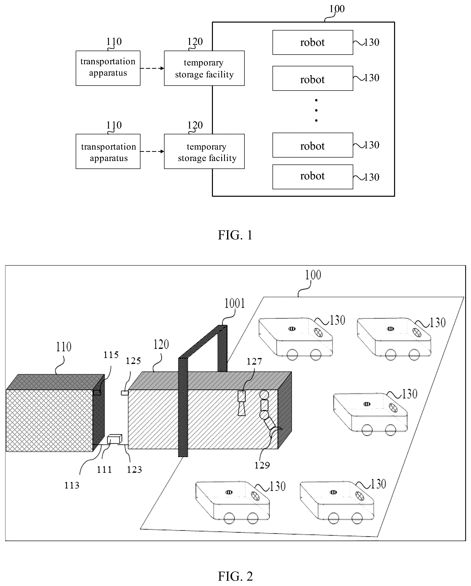 Patent US12139339 Figure 1 – Unmanned distribution system and method