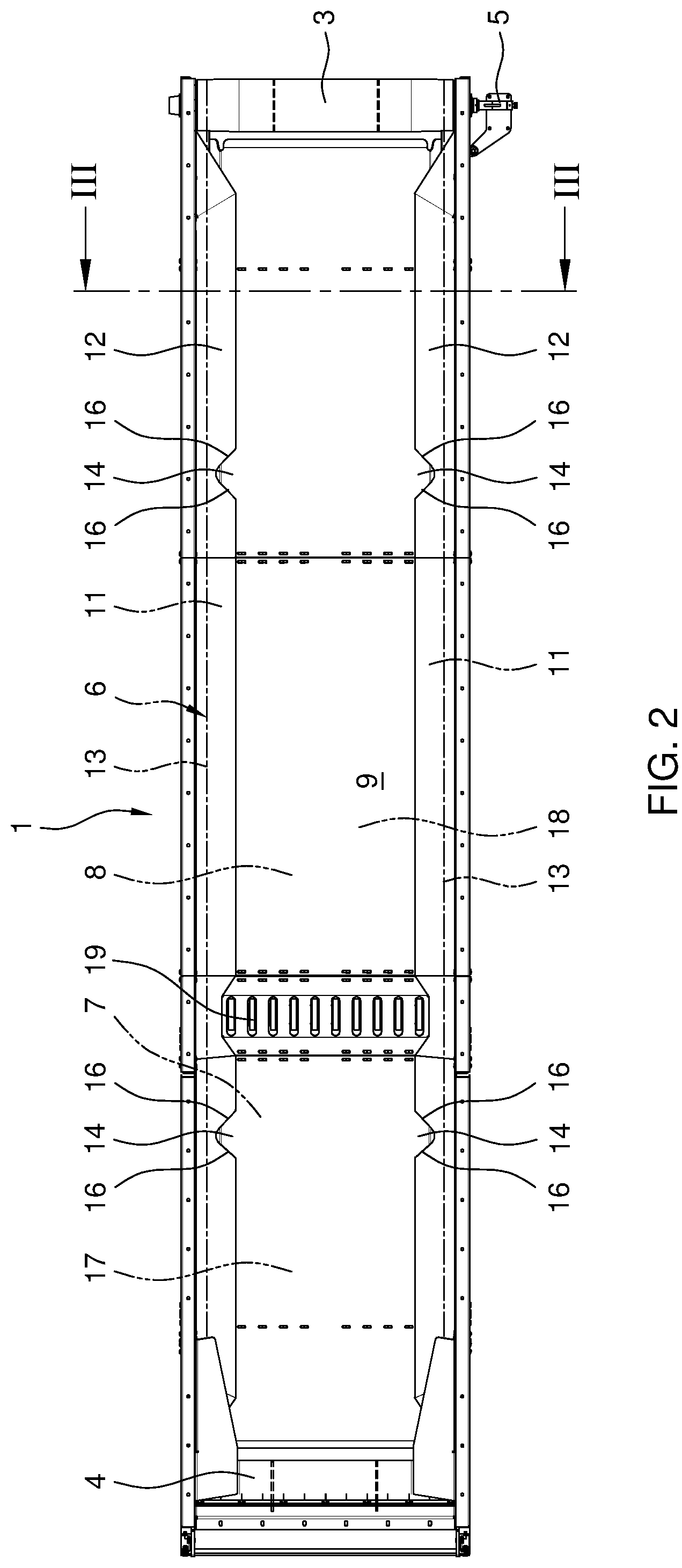 Patent US12139341 Figure 2 – Trough belt conveyor
