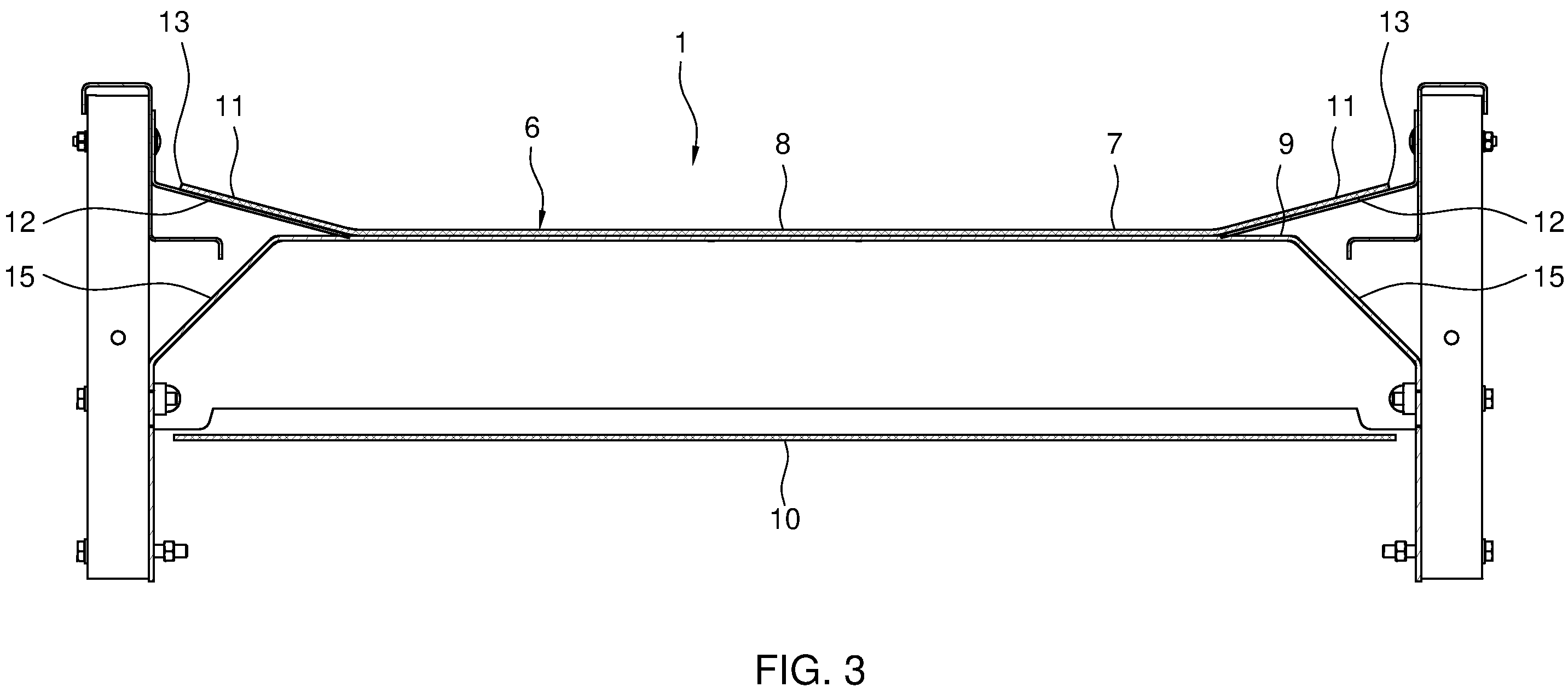 Patent US12139341 Figure 3 – Trough belt conveyor