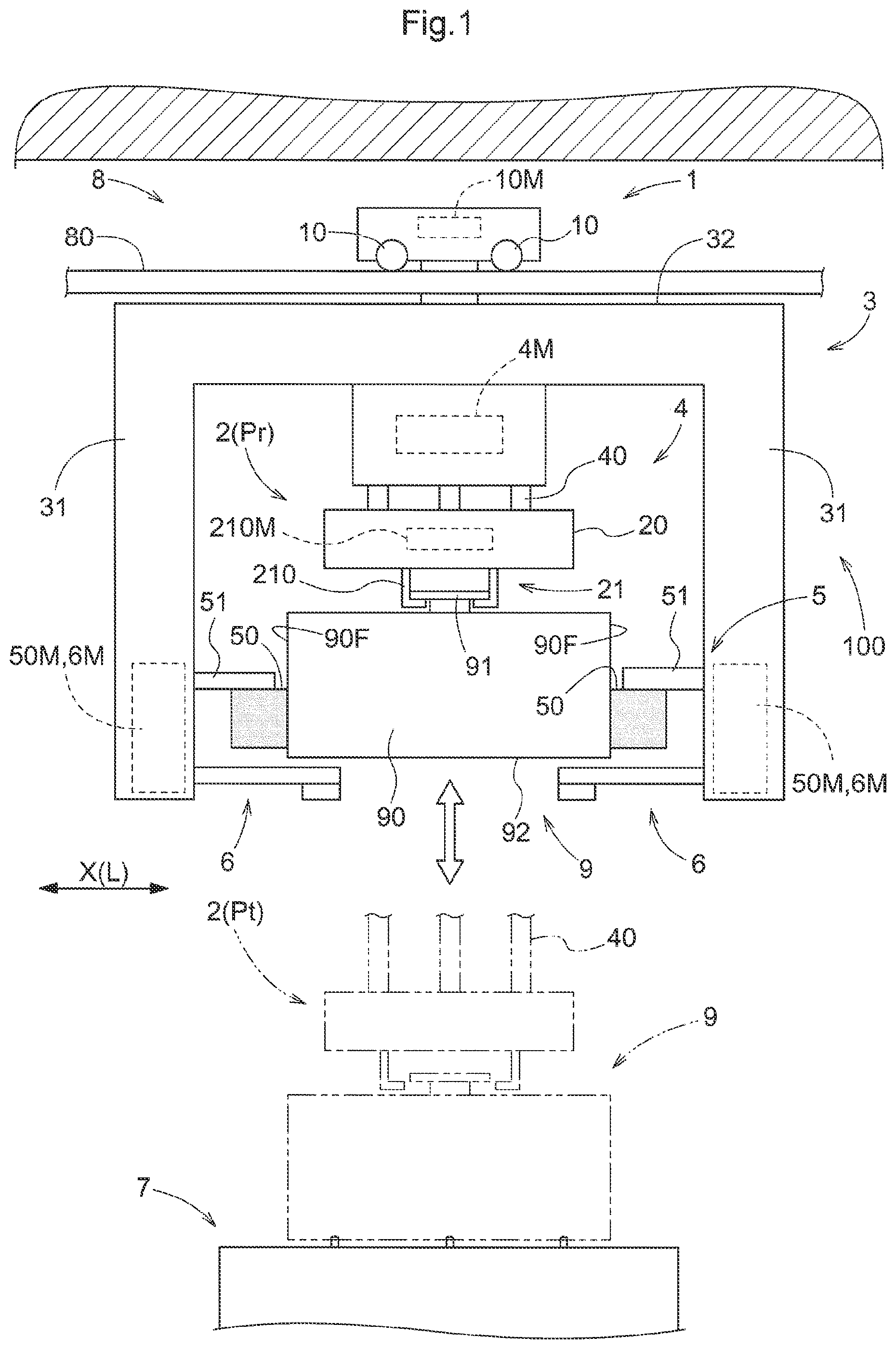 Patent US12139342 Figure 1 – Article transport vehicle