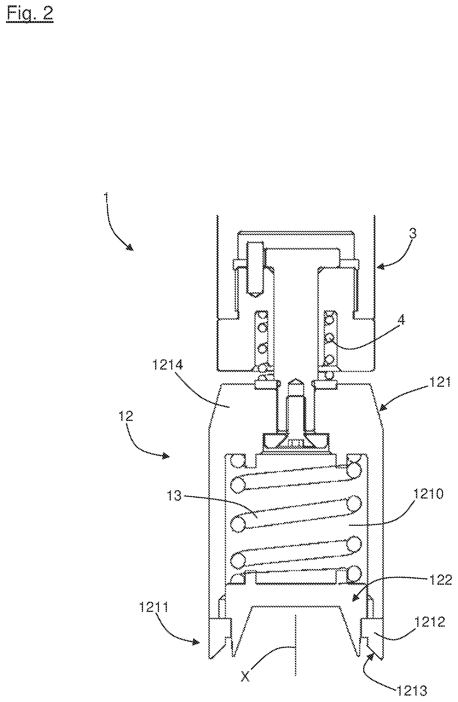 Patent US12139345 Figure 2 – Container bottom inversion device