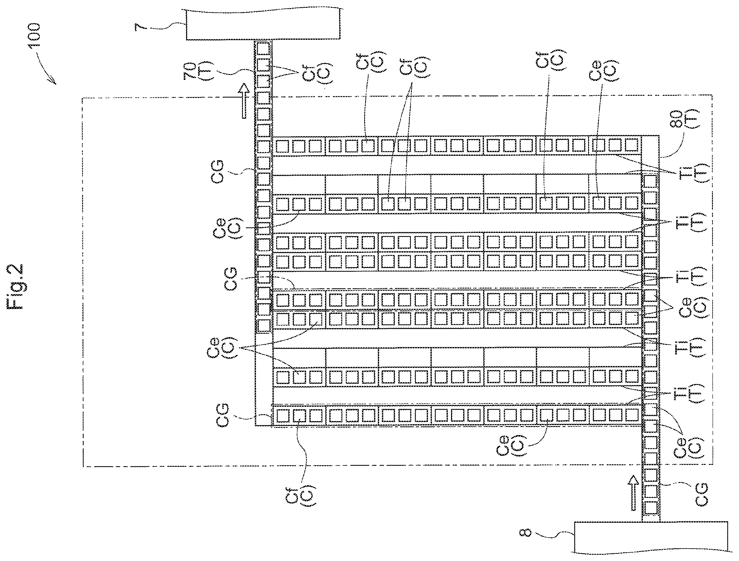 Patent US12139346 Figure 2 – Article transport facility