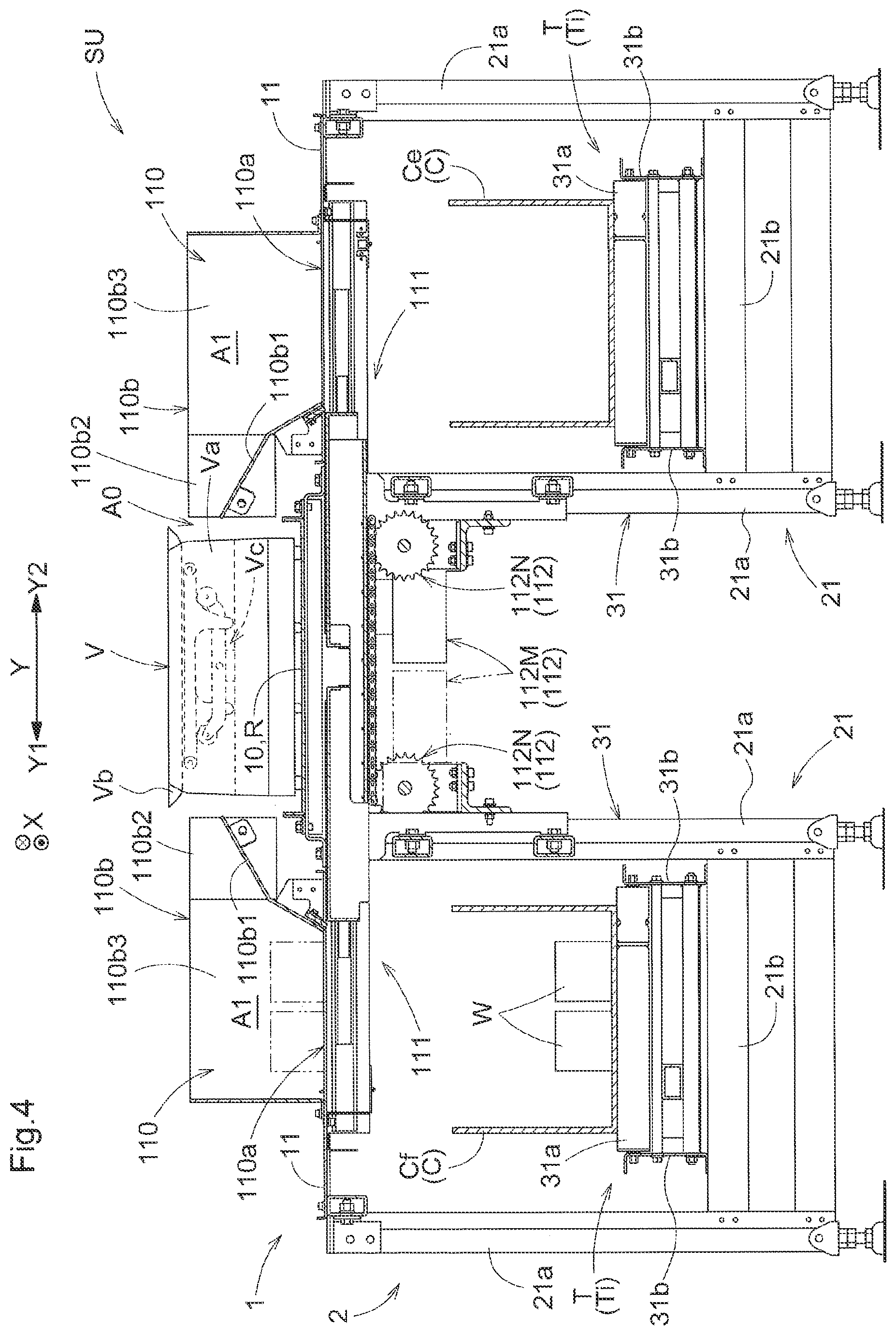 Patent US12139346 Figure 4 – Article transport facility
