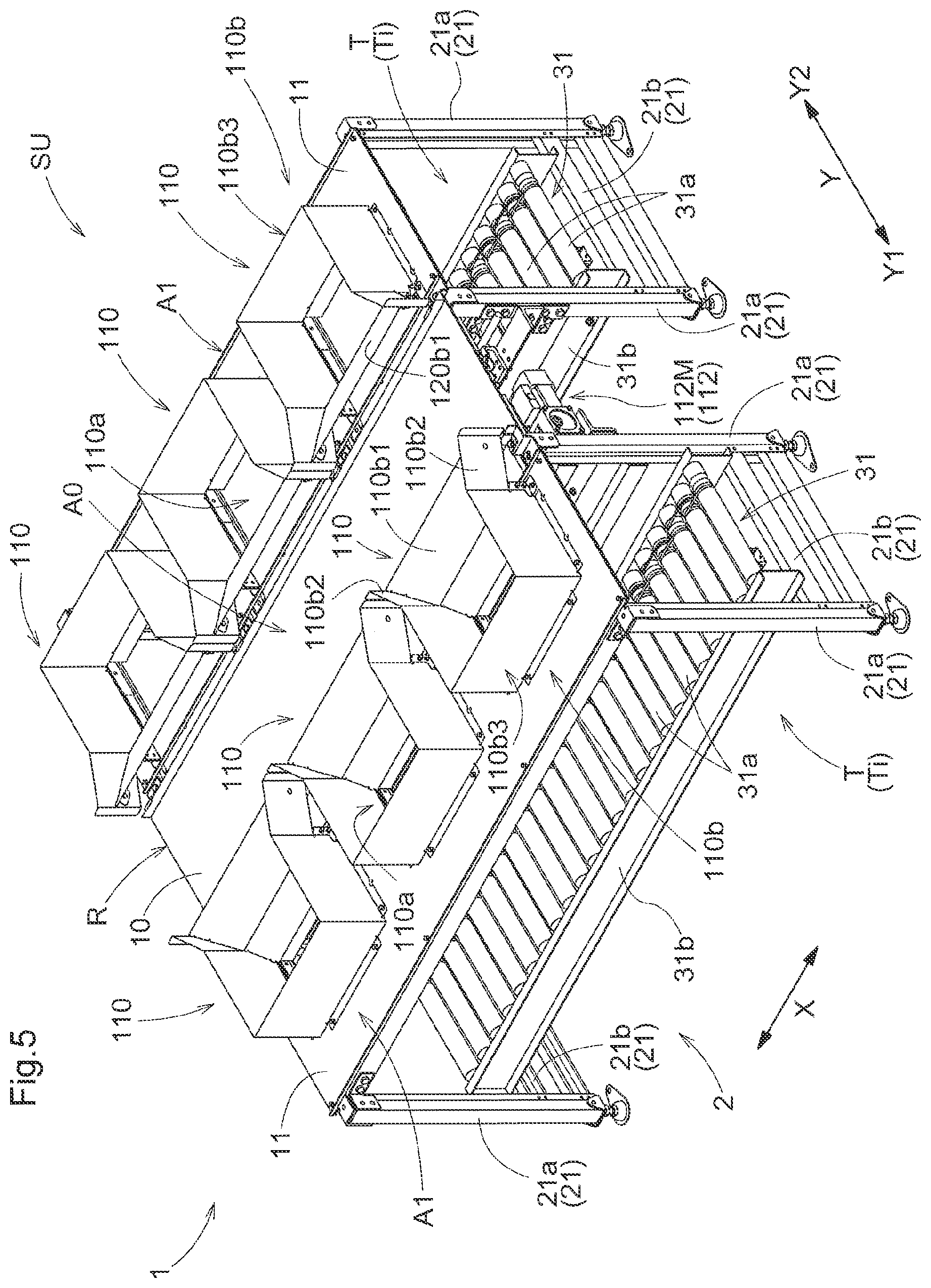 Patent US12139346 Figure 5 – Article transport facility