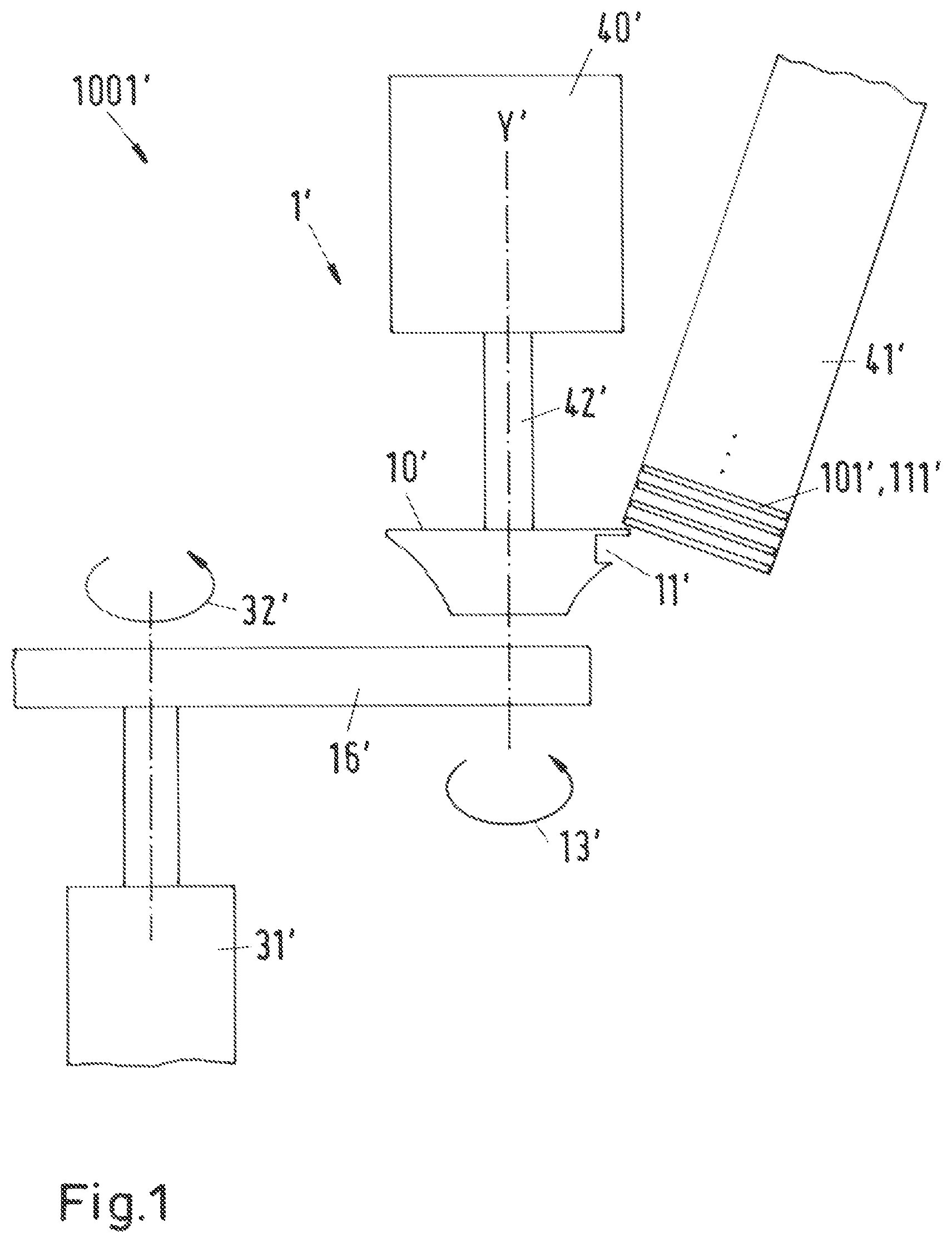 Patent US12139354 Figure 1 – De-stacking device for separating lids