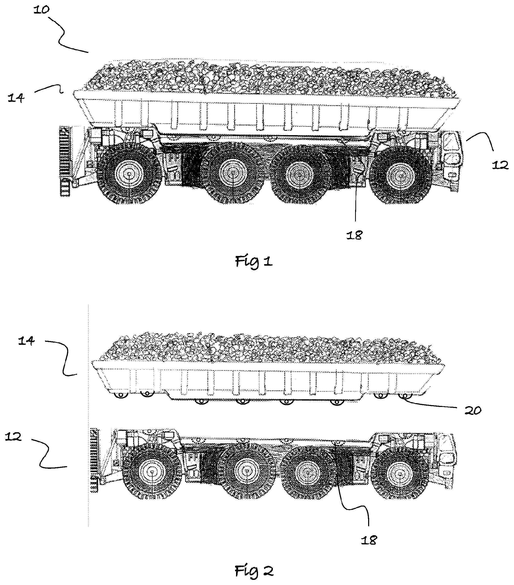 Patent US12139356 — Material handling system and method and load carrying vehicle thereof — Figure 1