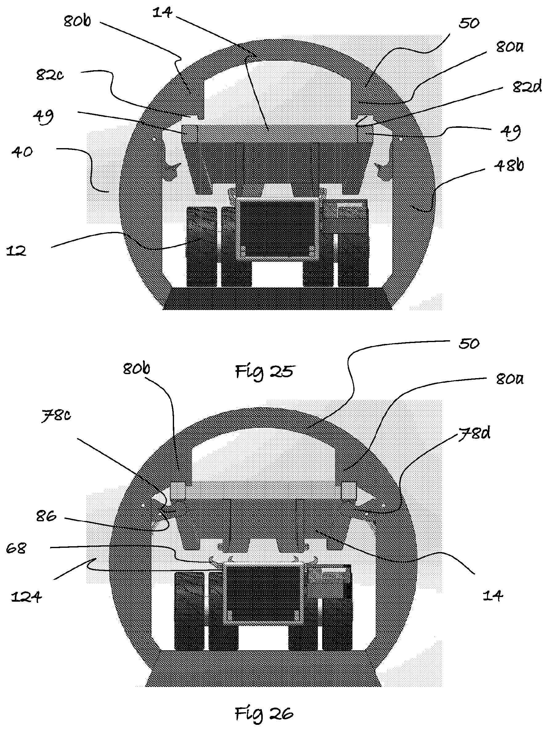 Patent US12139356 Figure 14 – Material handling system and method and load carrying vehicle thereof