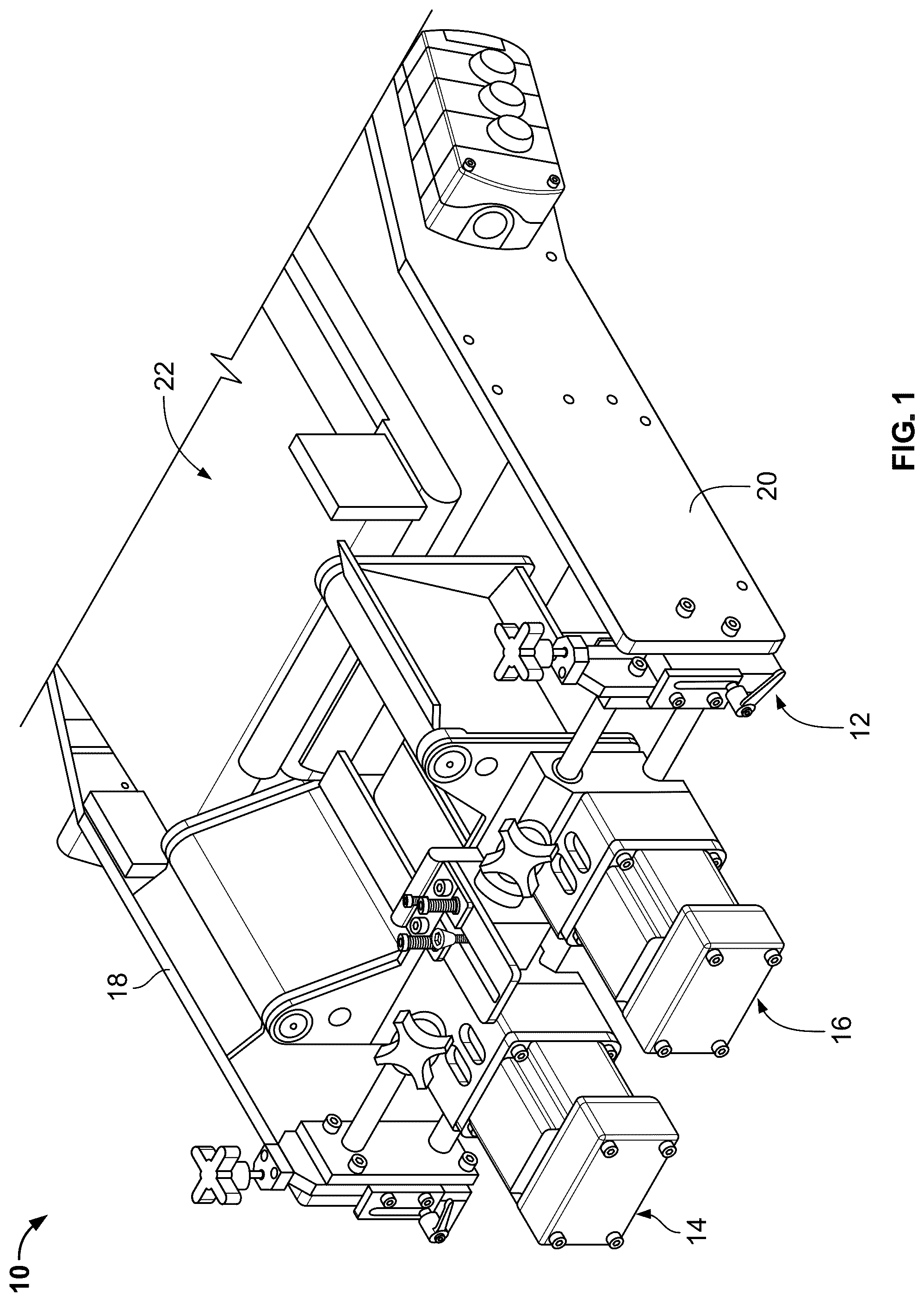 Patent US12139359 Figure 1 – Fin belt dump gate system and method