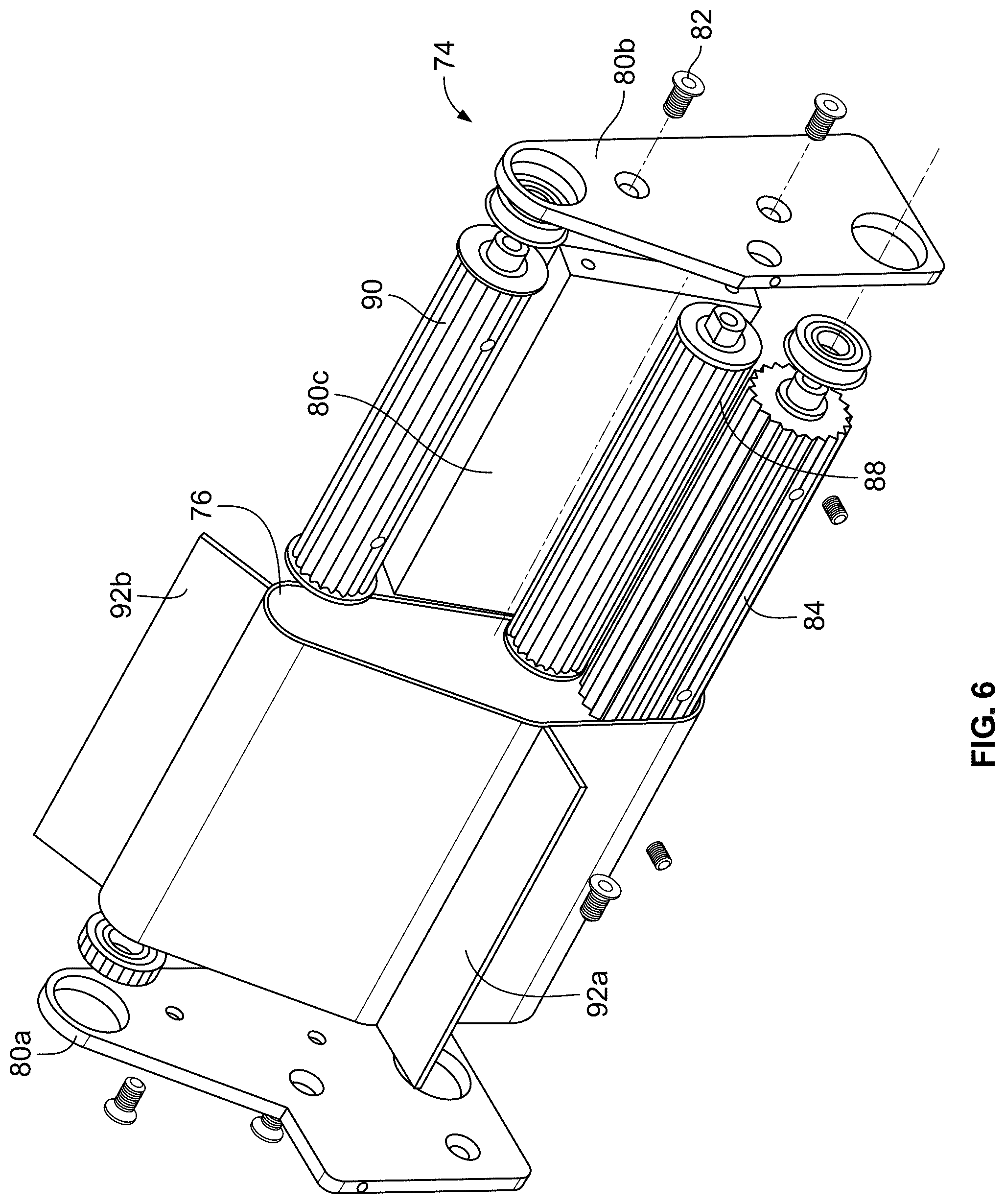 Patent US12139359 Figure 7 – Fin belt dump gate system and method