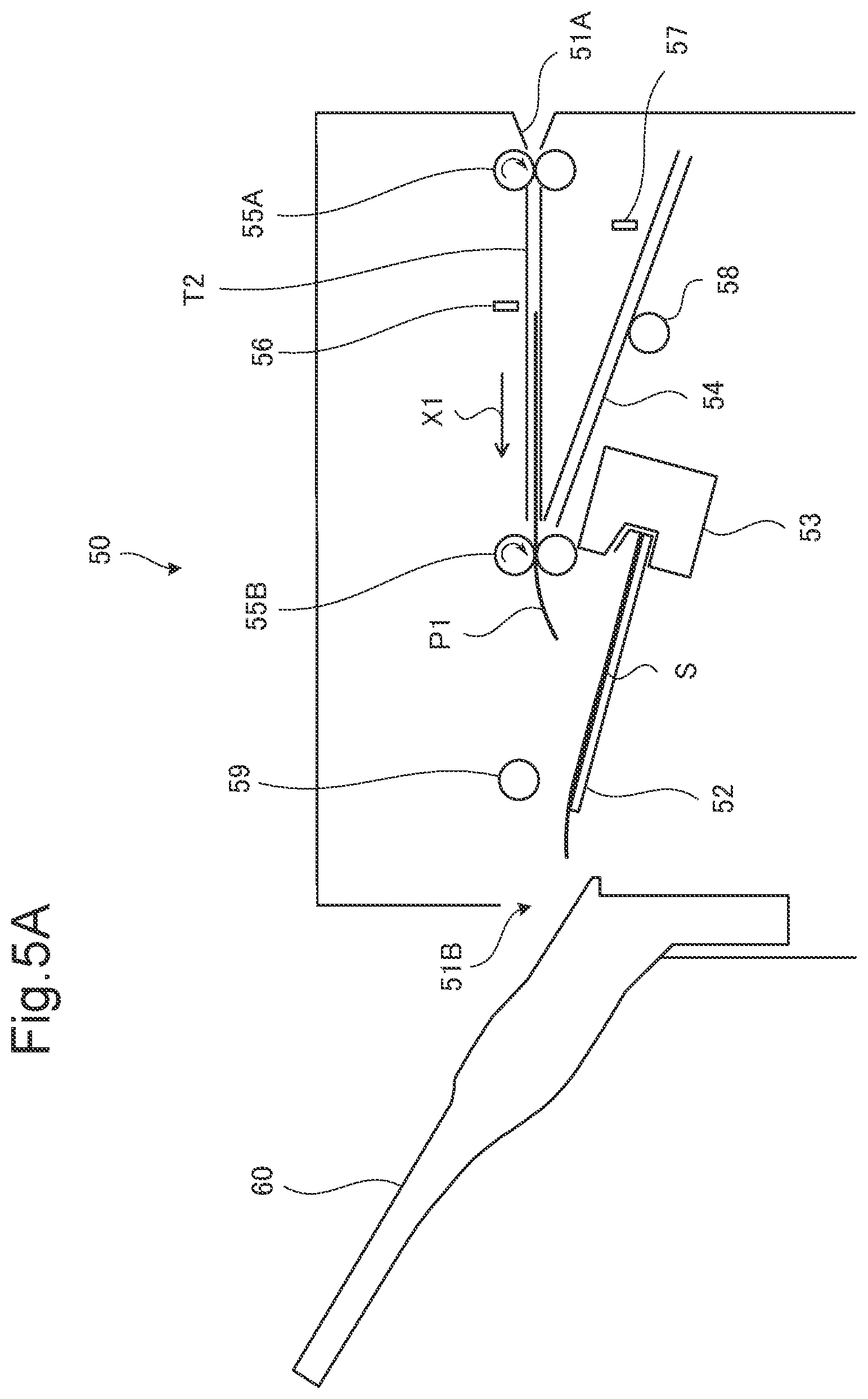 Patent US12139360 Figure 6 – Postprocessing device that transports preceding recording medium on sidetrack, with following recording medium transported along sheet transport path stacked on preceding one, to processing tray, and image forming system