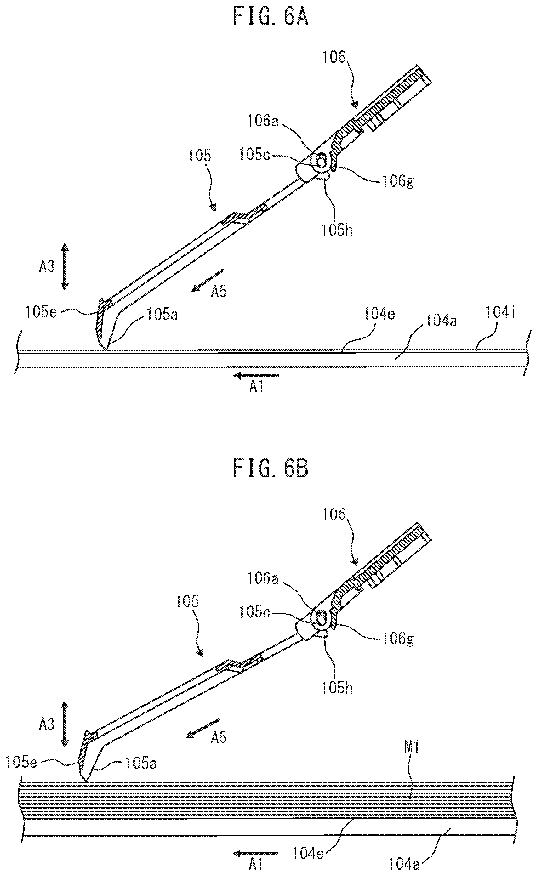 Patent US12139363 Figure 6 – Medium ejecting apparatus including medium regulating member provided so as to swing and pivot