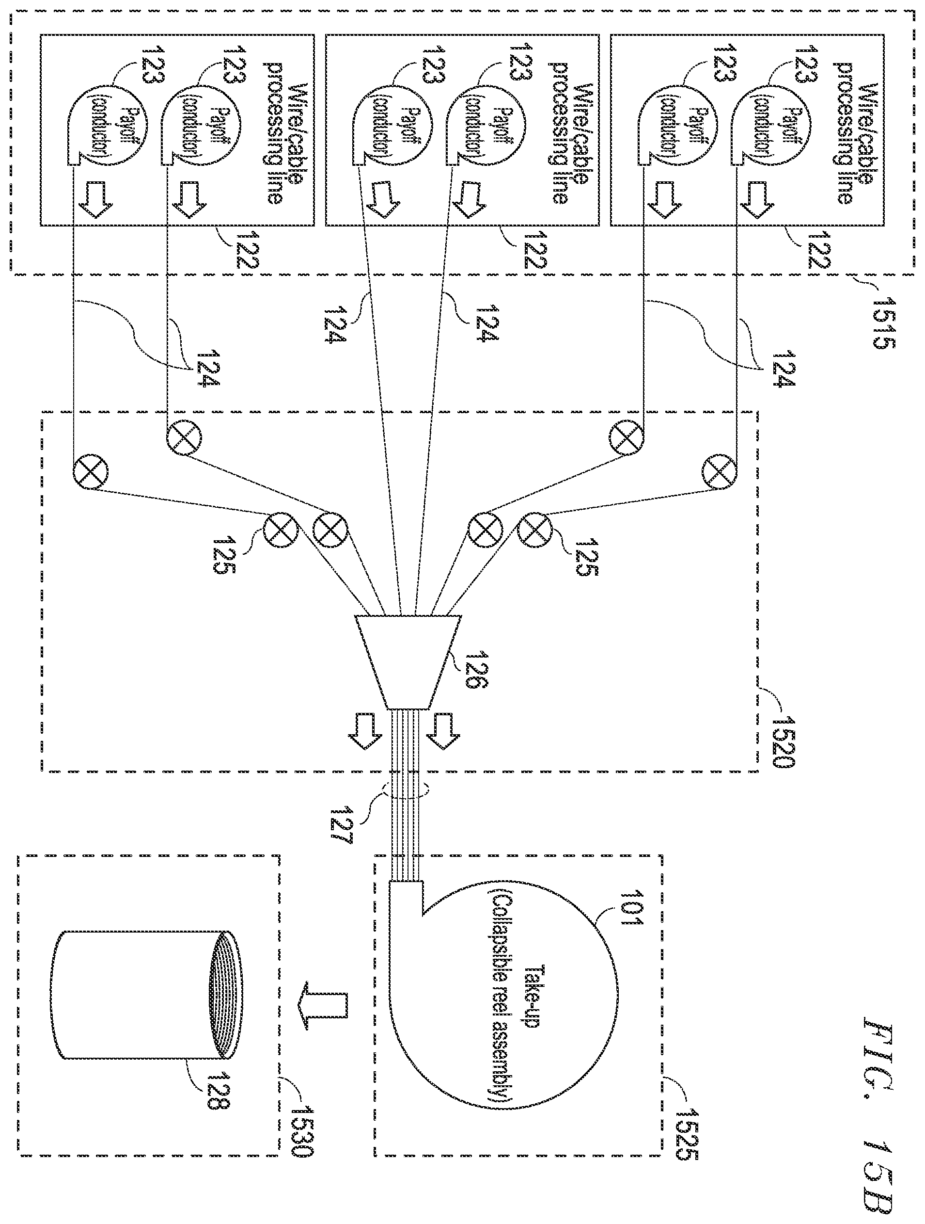 Patent US12139367 Figure 20 – Apparatus and method for packaging wire or cable in a barrel or drum container
