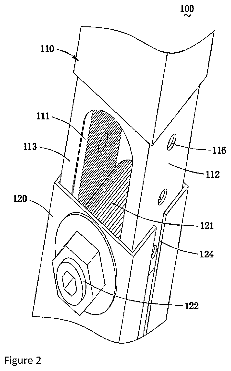 Patent US12139371 Figure 2 – Connecting mechanism, elevator shaft module and elevator system