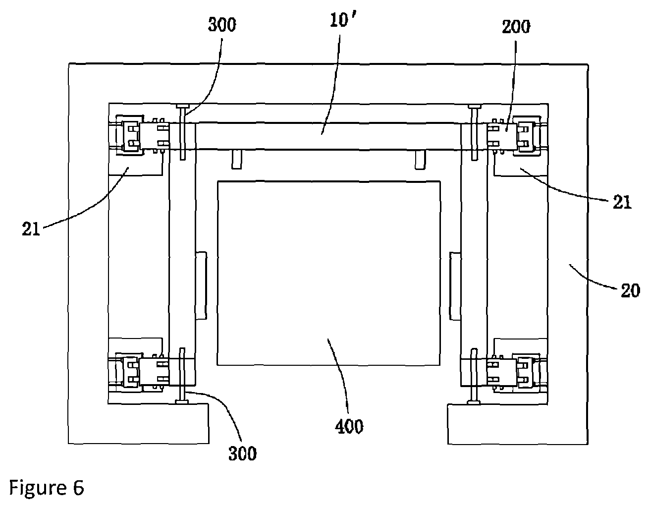 Patent US12139371 Figure 5 – Connecting mechanism, elevator shaft module and elevator system
