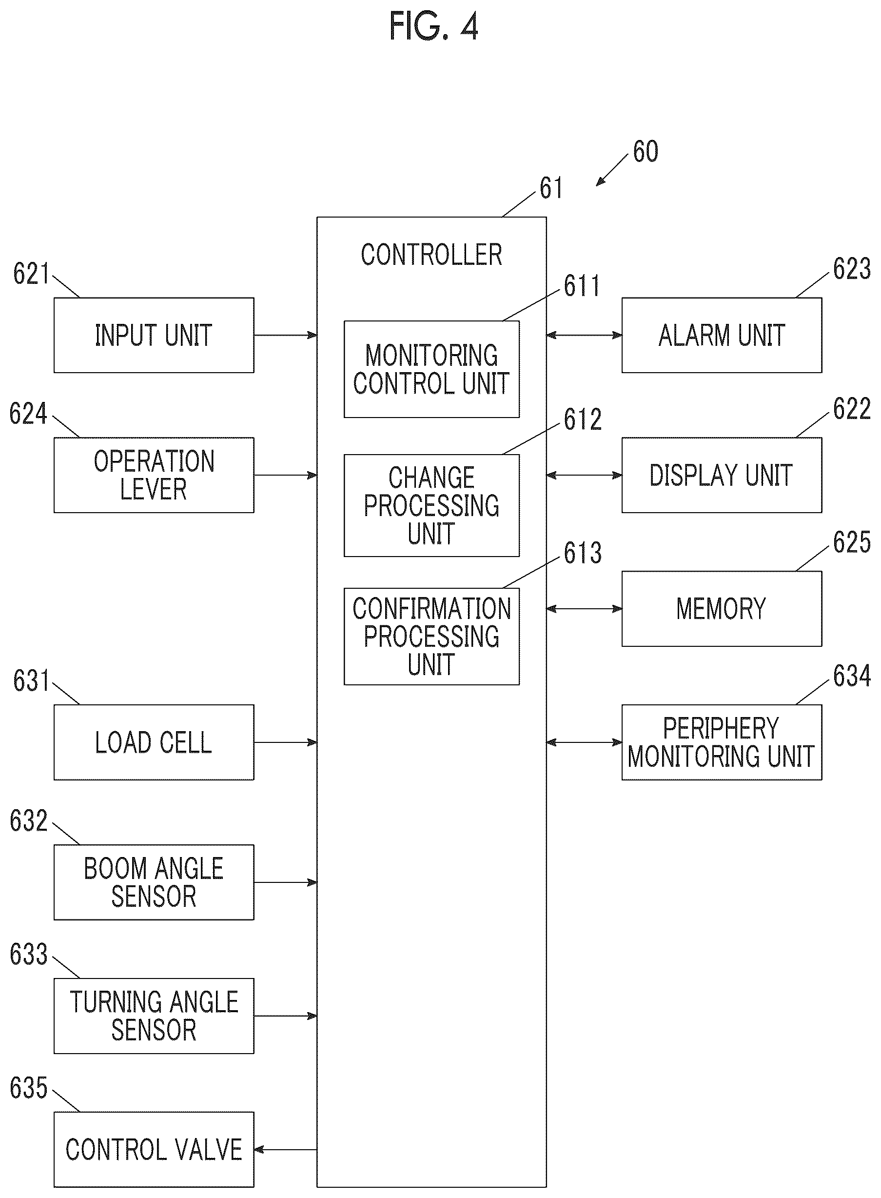 Patent US12139375 Figure 3 – Crane and monitoring device for crane