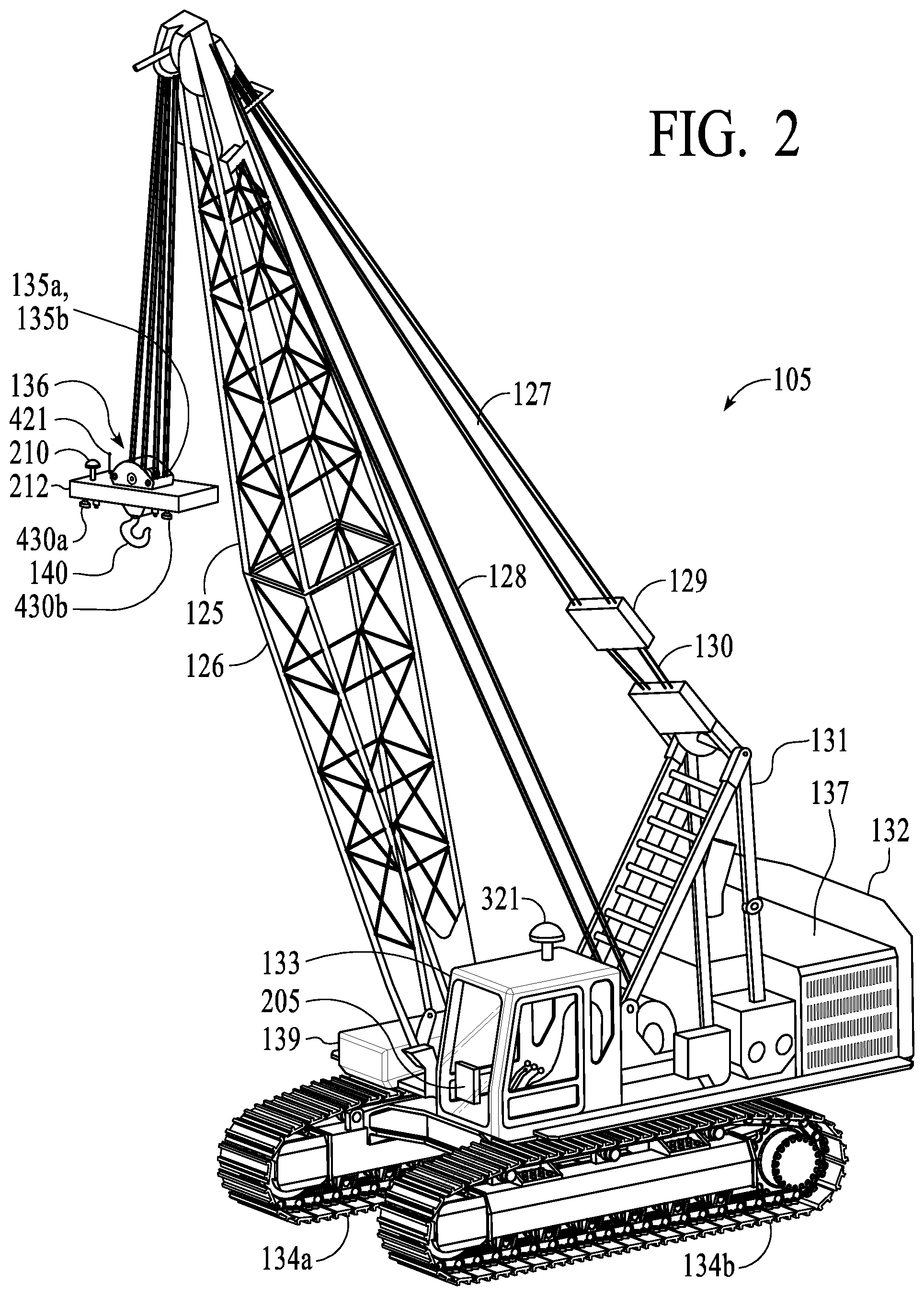Patent US12139376 Figure 2 – Systems and methods for assisting a crane operator