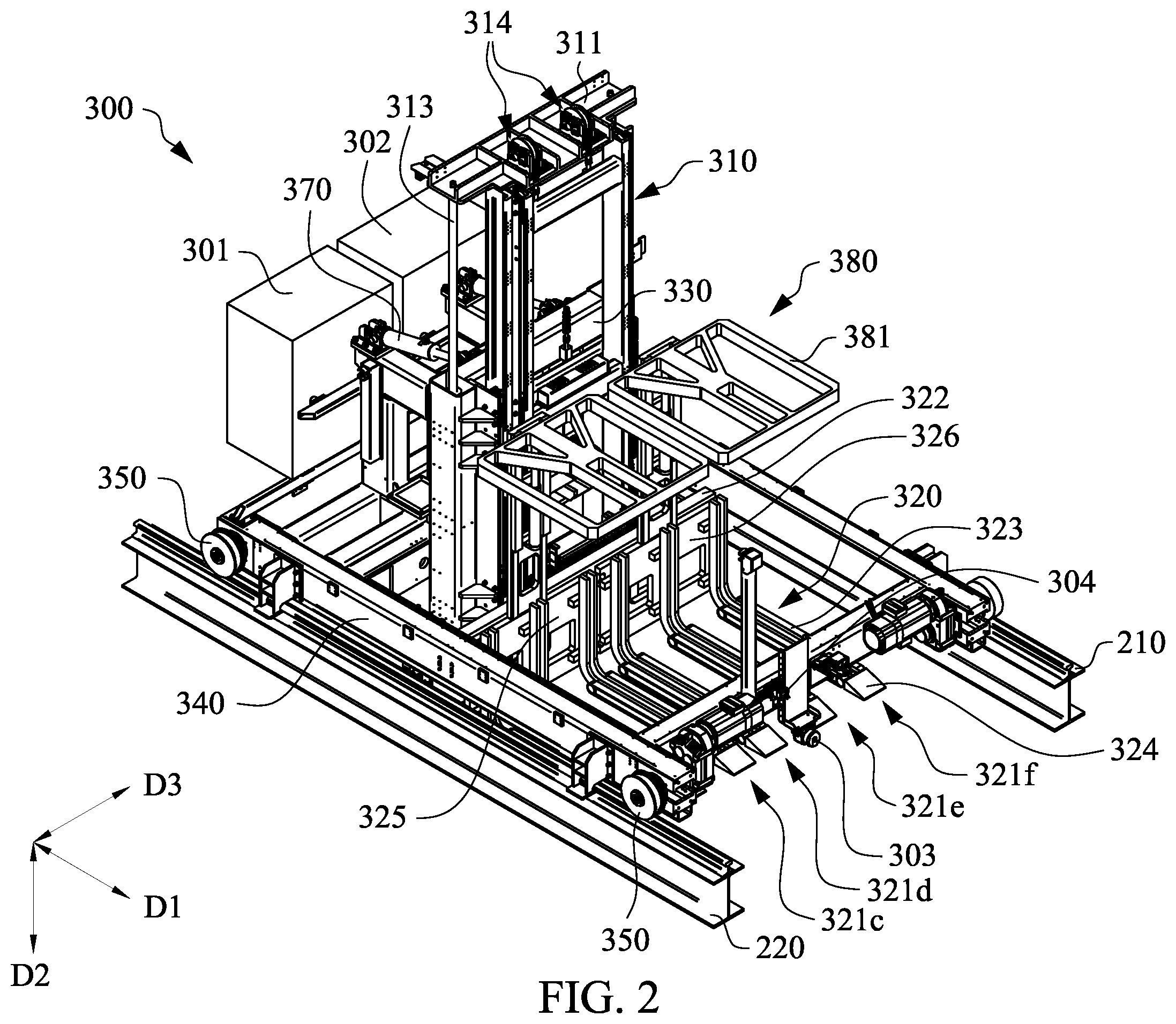 Patent US12139379 Figure 2 – Automatic loading system for vehicles