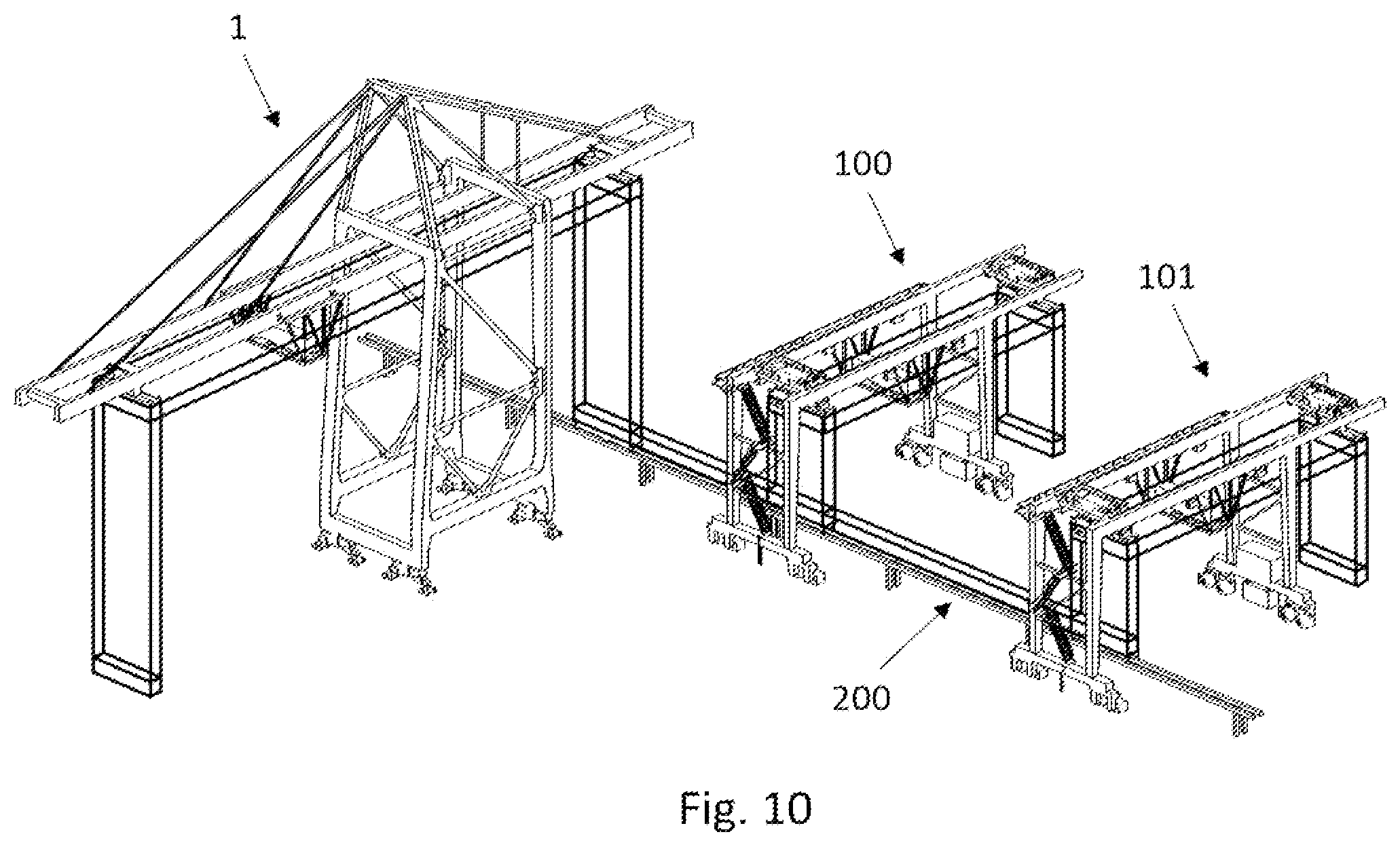 Patent US12139380 Figure 7 – Gantry crane for containers and operating method