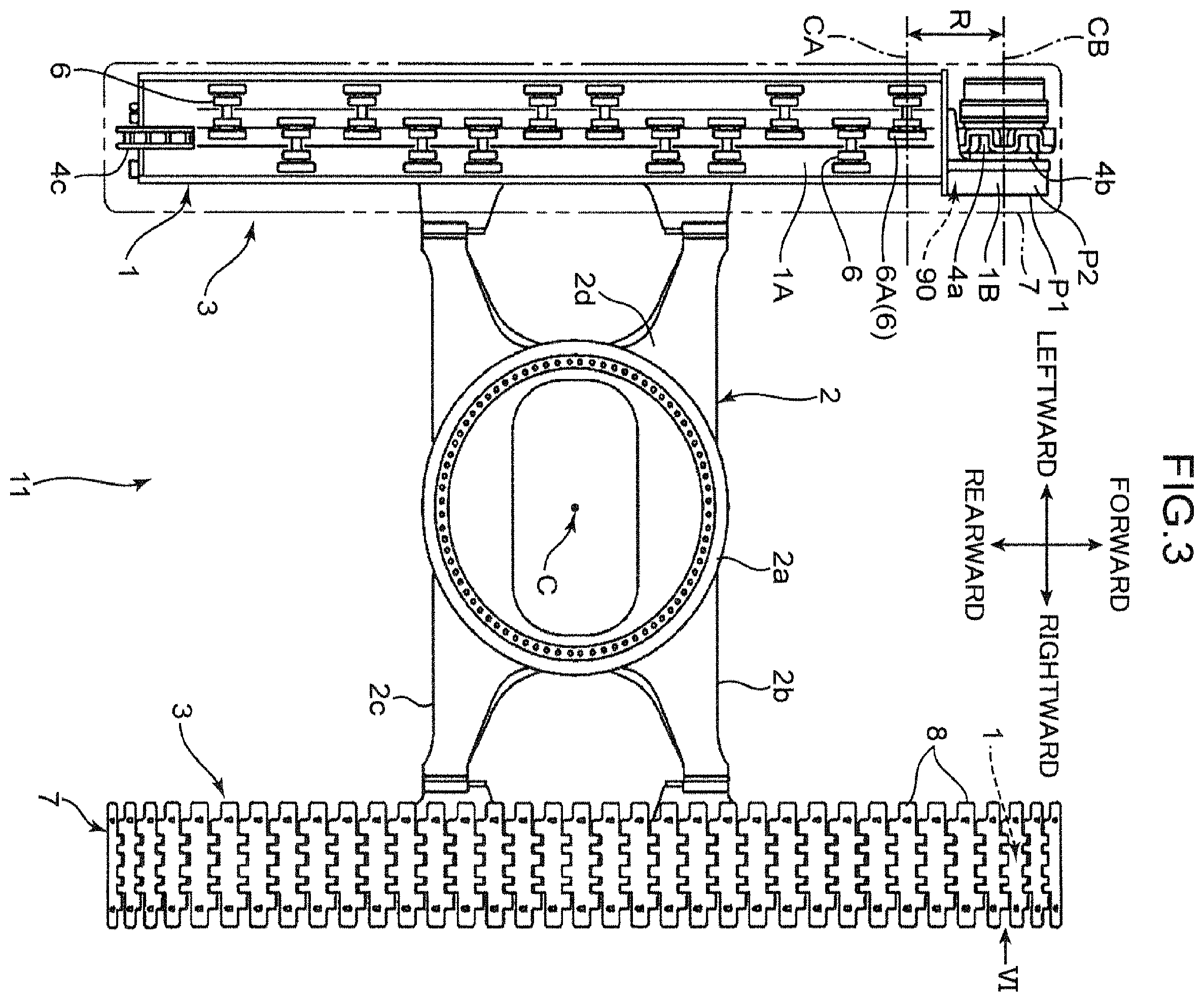 Patent US12139381 Figure 3 – Mobile crane