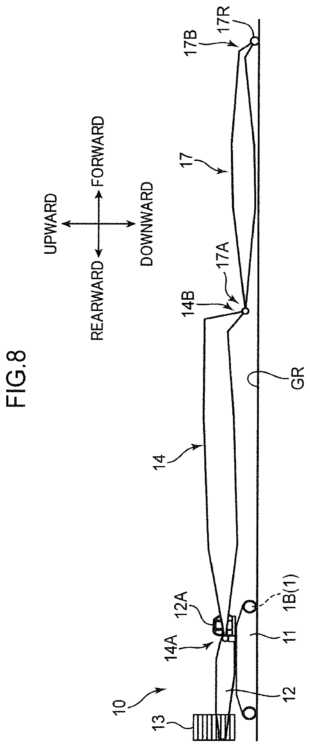 Patent US12139381 Figure 8 – Mobile crane
