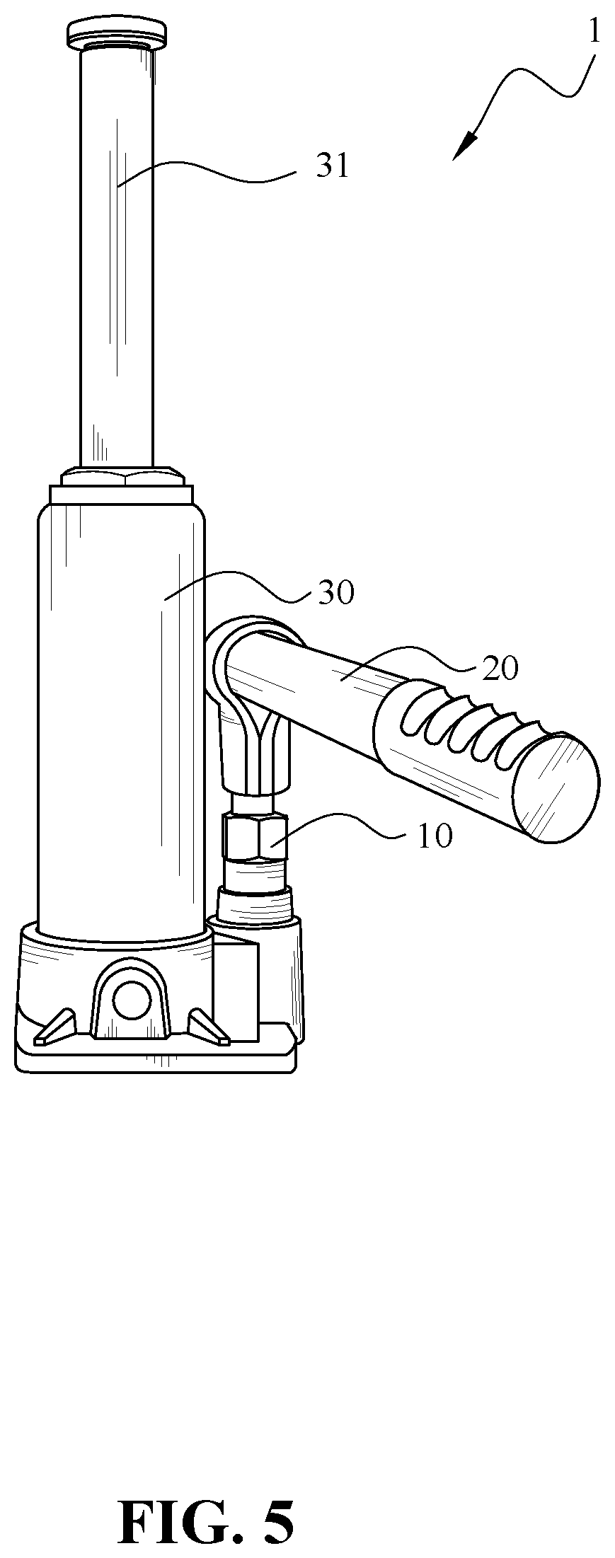 Patent US12139383 Figure 5 – Hydraulic jack