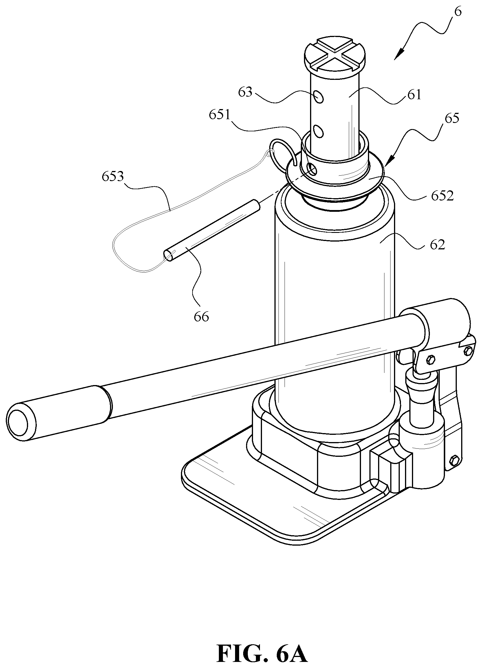 Patent US12139383 Figure 6 – Hydraulic jack
