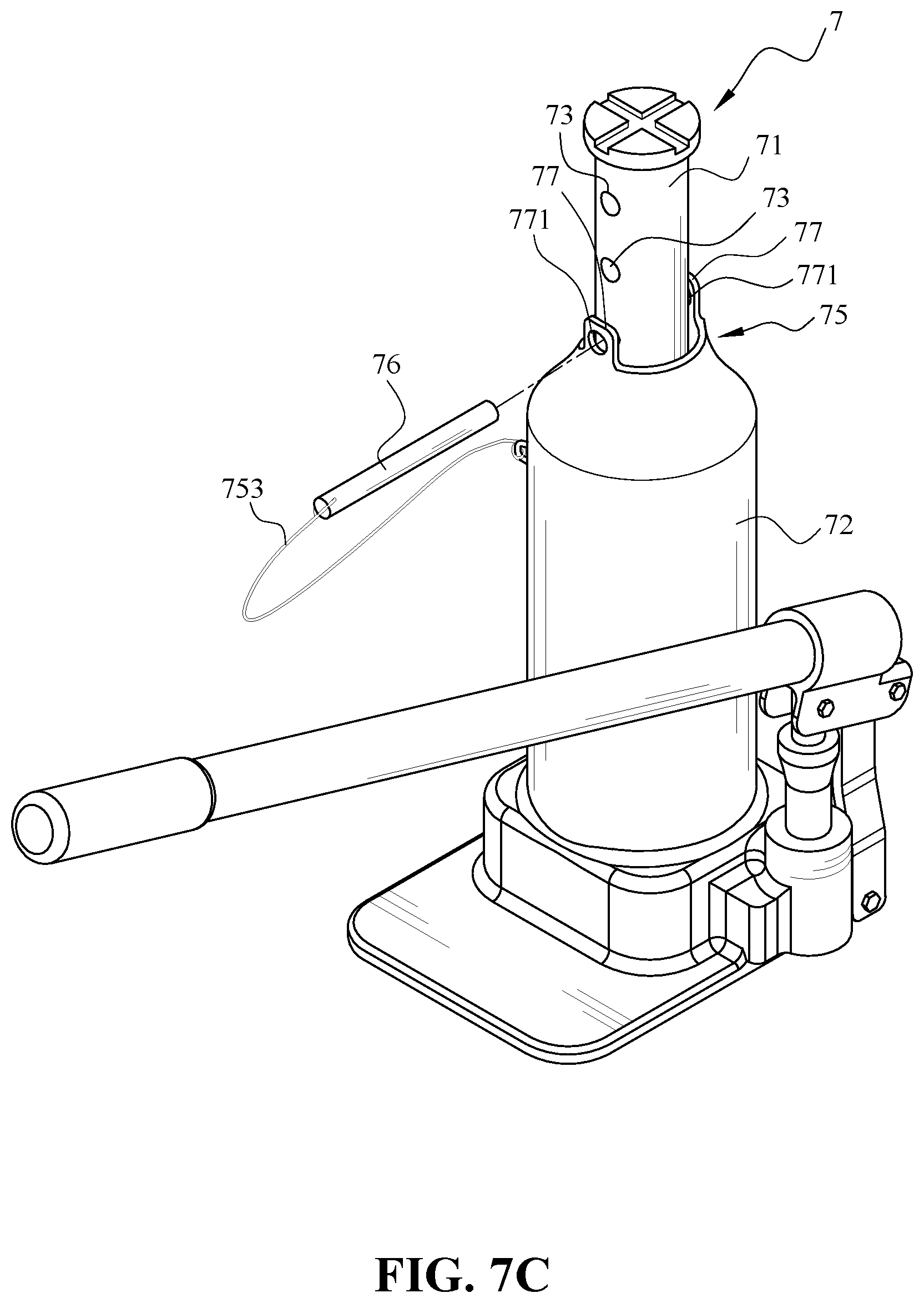 Patent US12139383 Figure 11 – Hydraulic jack