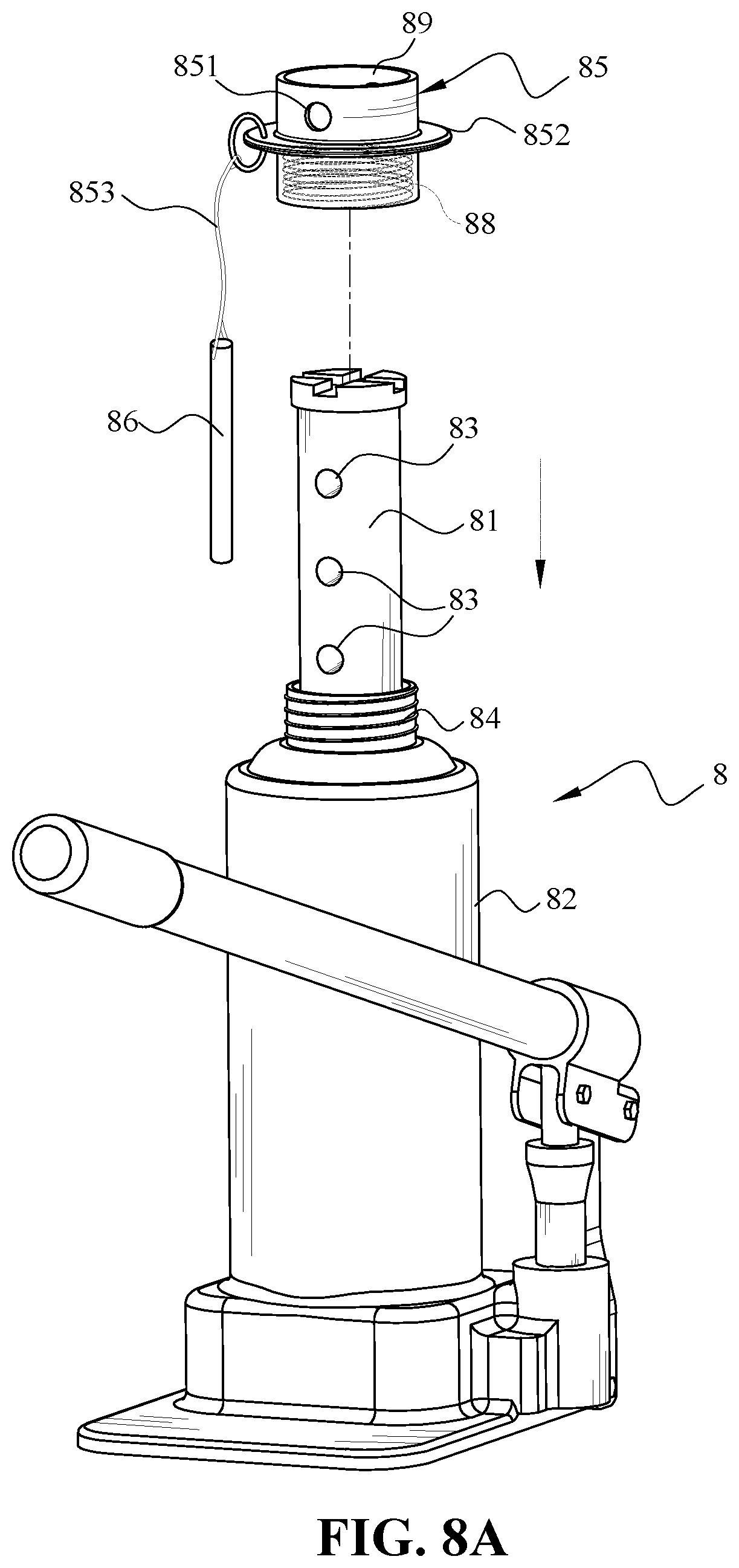Patent US12139383 Figure 12 – Hydraulic jack