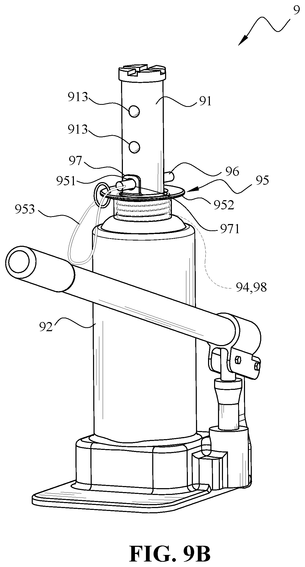 Patent US12139383 Figure 15 – Hydraulic jack