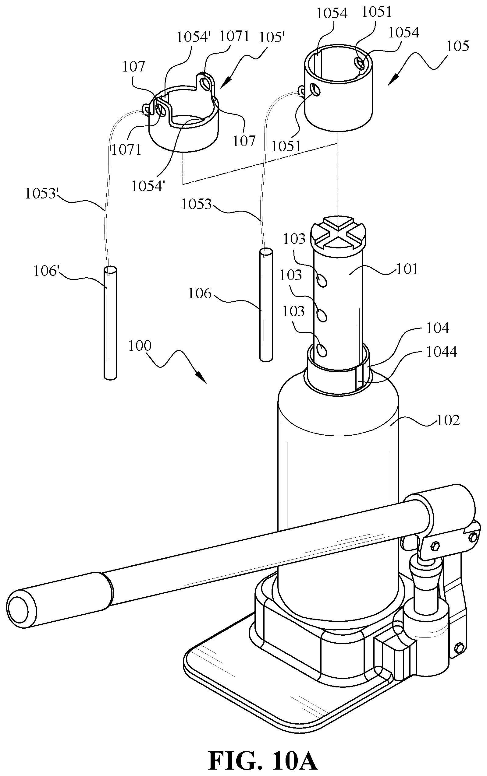 Patent US12139383 Figure 16 – Hydraulic jack