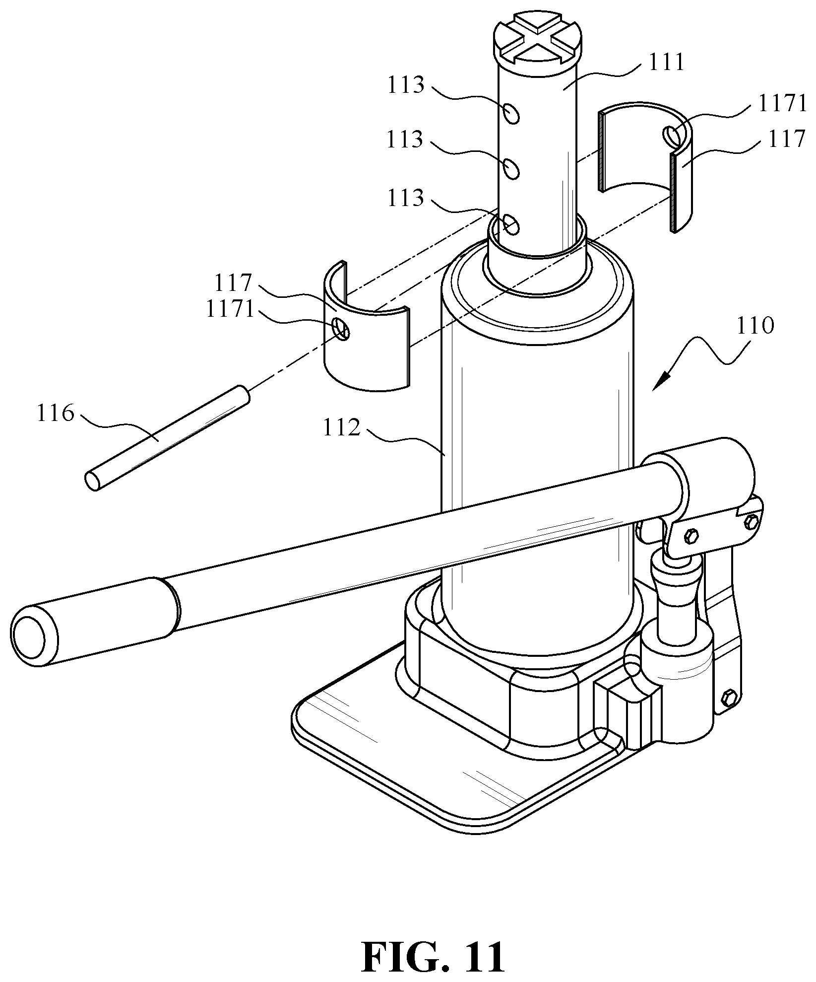 Patent US12139383 Figure 18 – Hydraulic jack
