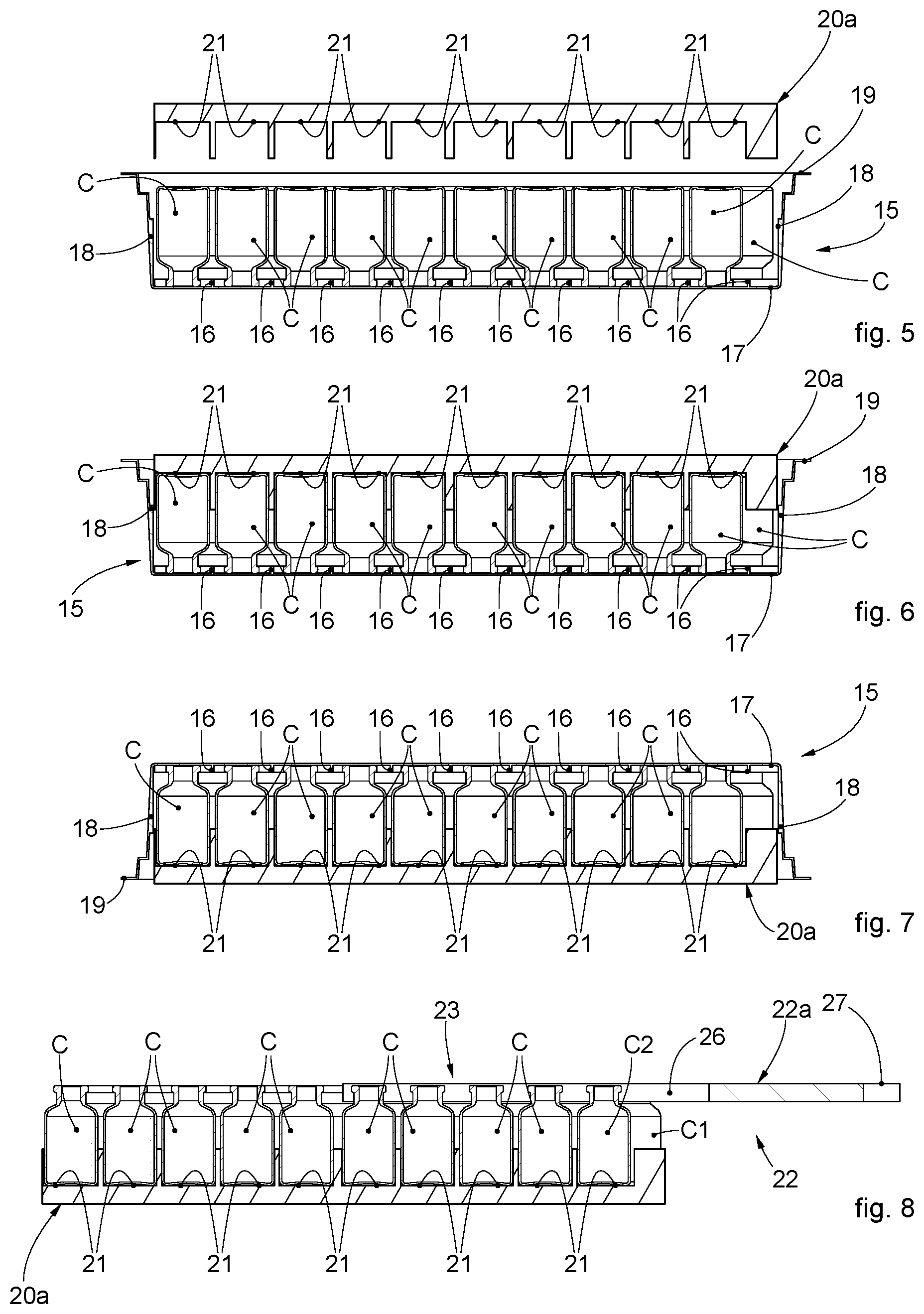 Patent US12139385 Figure 3 – Method to move containers in a line for processing said containers, and corresponding processing line
