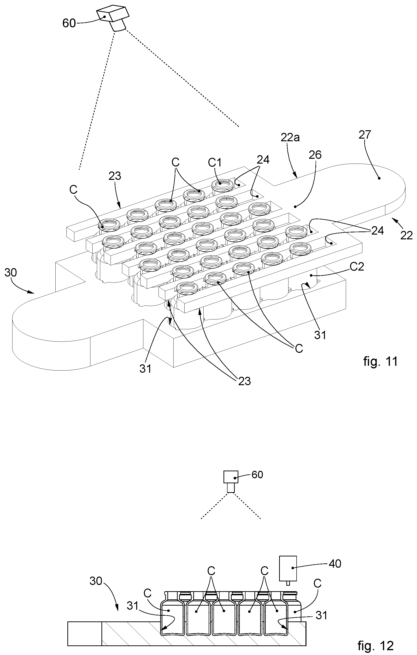 Patent US12139385 Figure 5 – Method to move containers in a line for processing said containers, and corresponding processing line