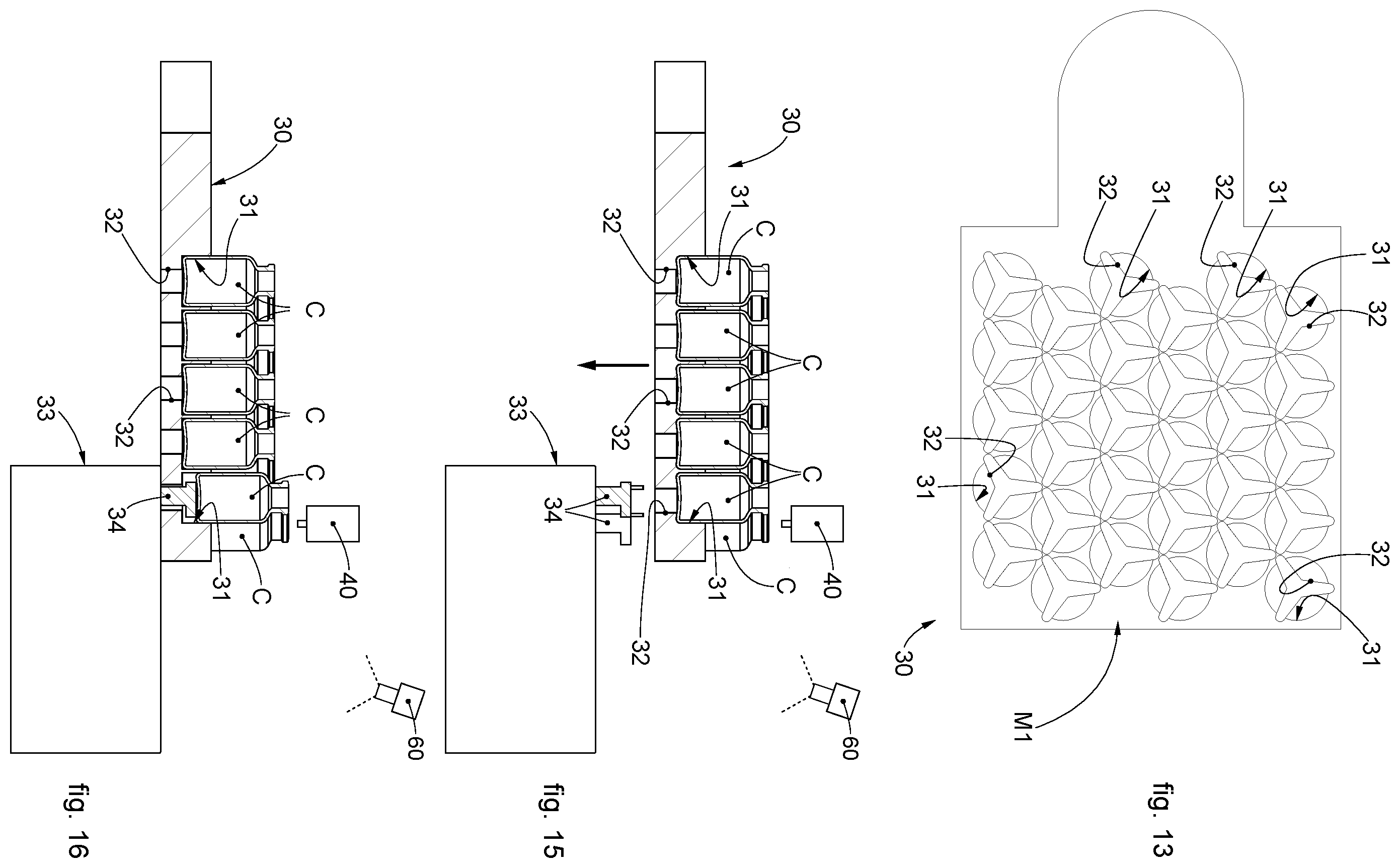 Patent US12139385 Figure 6 – Method to move containers in a line for processing said containers, and corresponding processing line