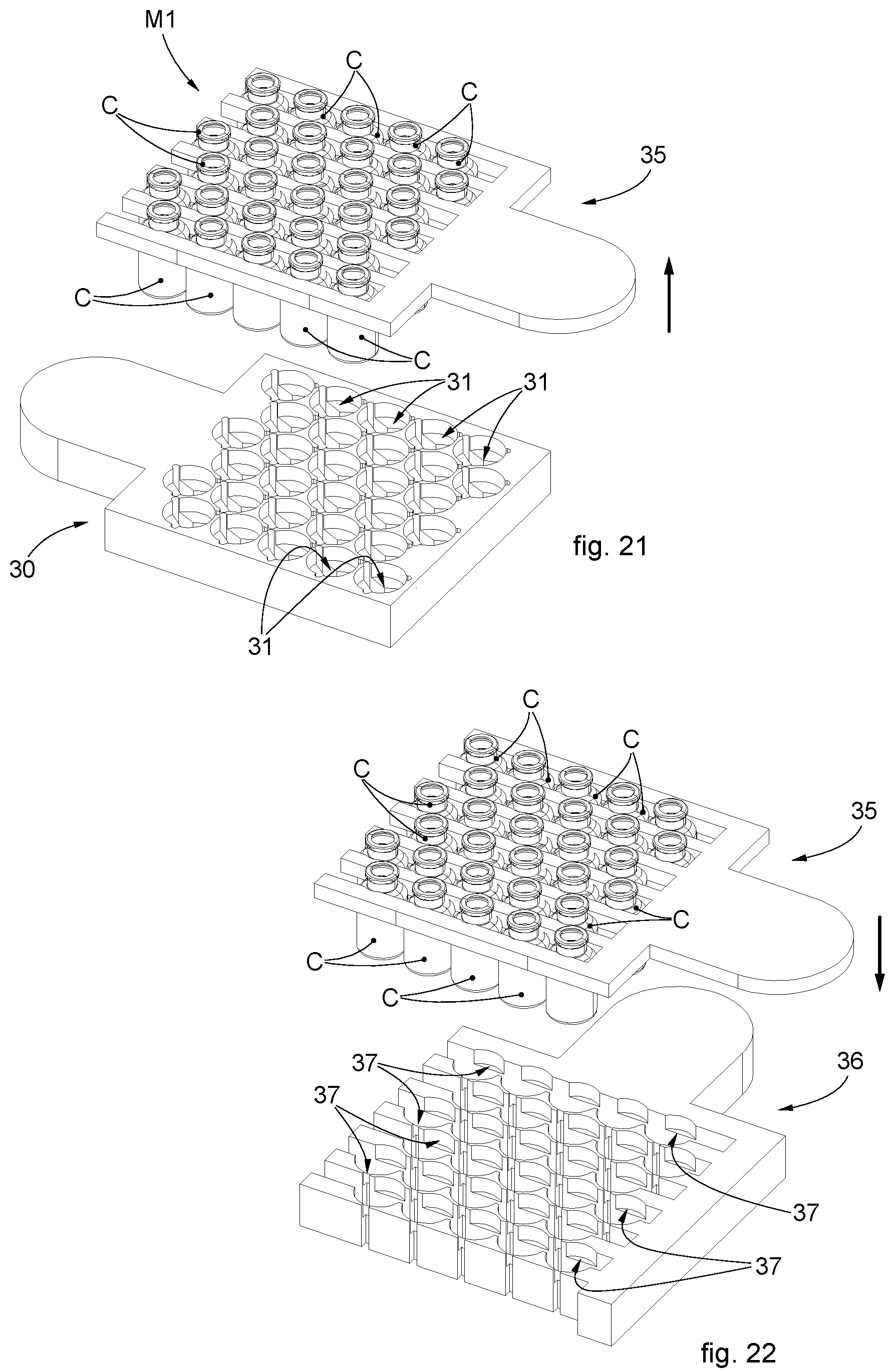 Patent US12139385 Figure 9 – Method to move containers in a line for processing said containers, and corresponding processing line