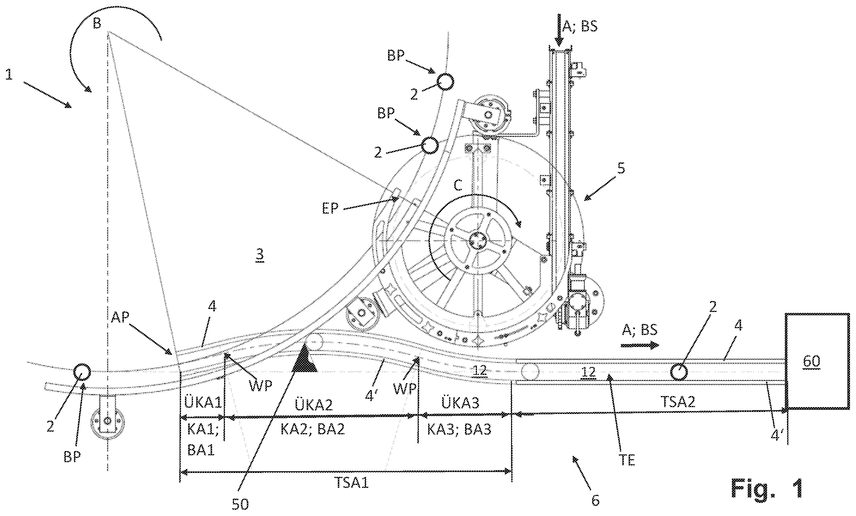 Patent US12139386 Figure 1 – Container-handling apparatus