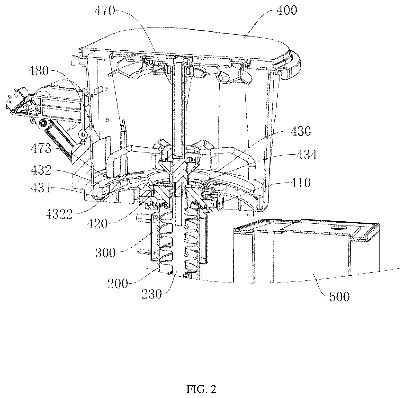 Patent US12139388 Figure 2 – Ice-making mechanism and water dispenser