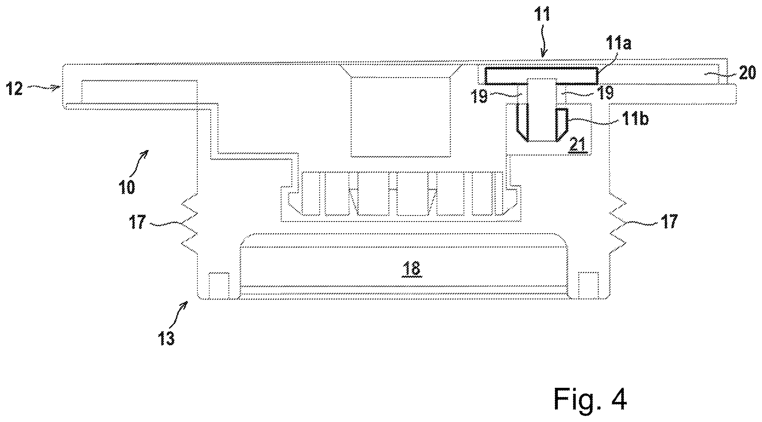 Patent US12139393 Figure 4 – Arrangement with a container and a tamper-evident closure