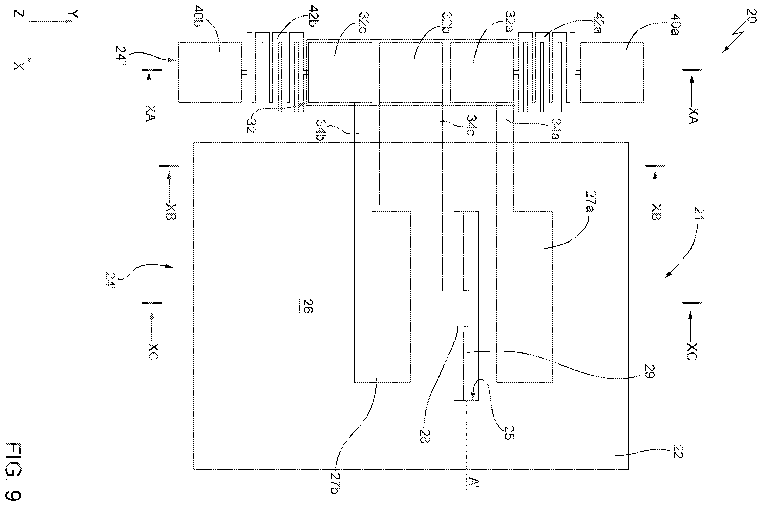 Patent US12139396 Figure 7 – Microelectromechanical sensor device with improved stability to stress