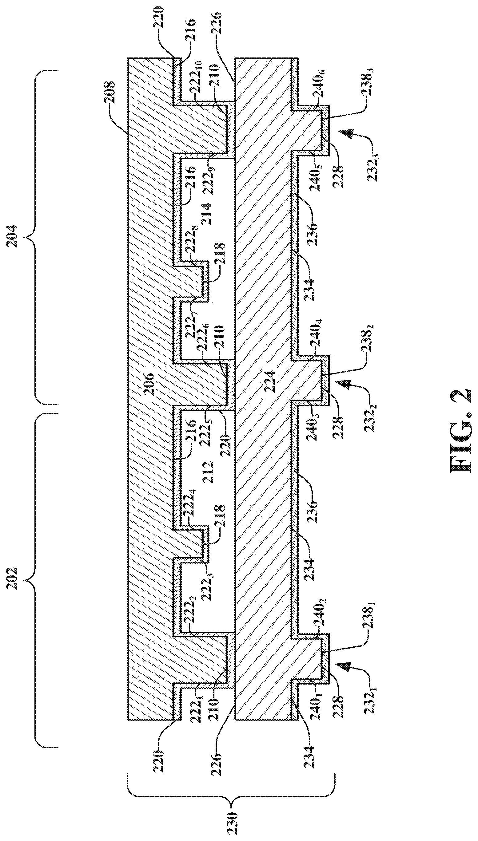 Patent US12139397 Figure 2 – Selective self-assembled monolayer patterning with sacrificial layer for devices