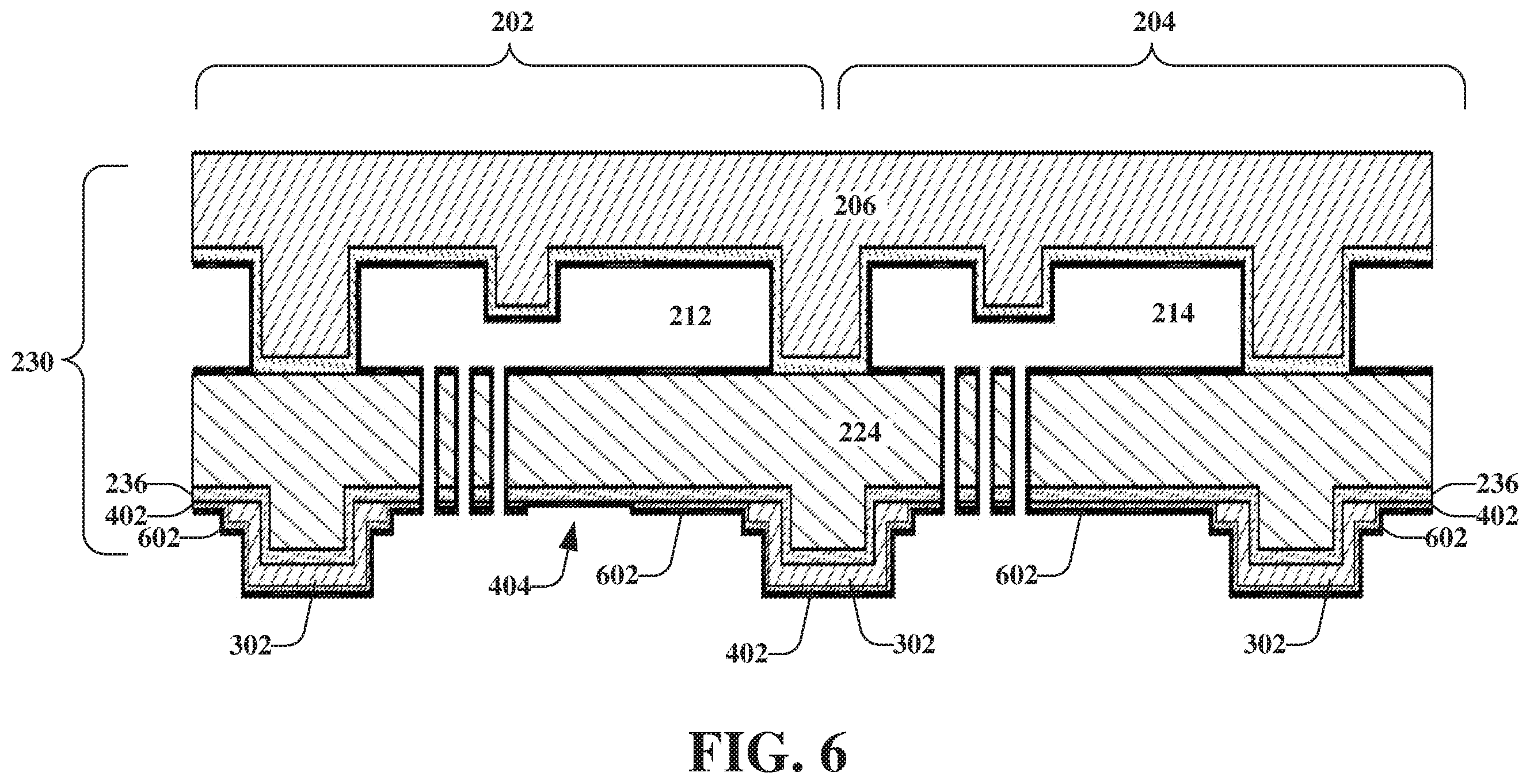 Patent US12139397 Figure 6 – Selective self-assembled monolayer patterning with sacrificial layer for devices