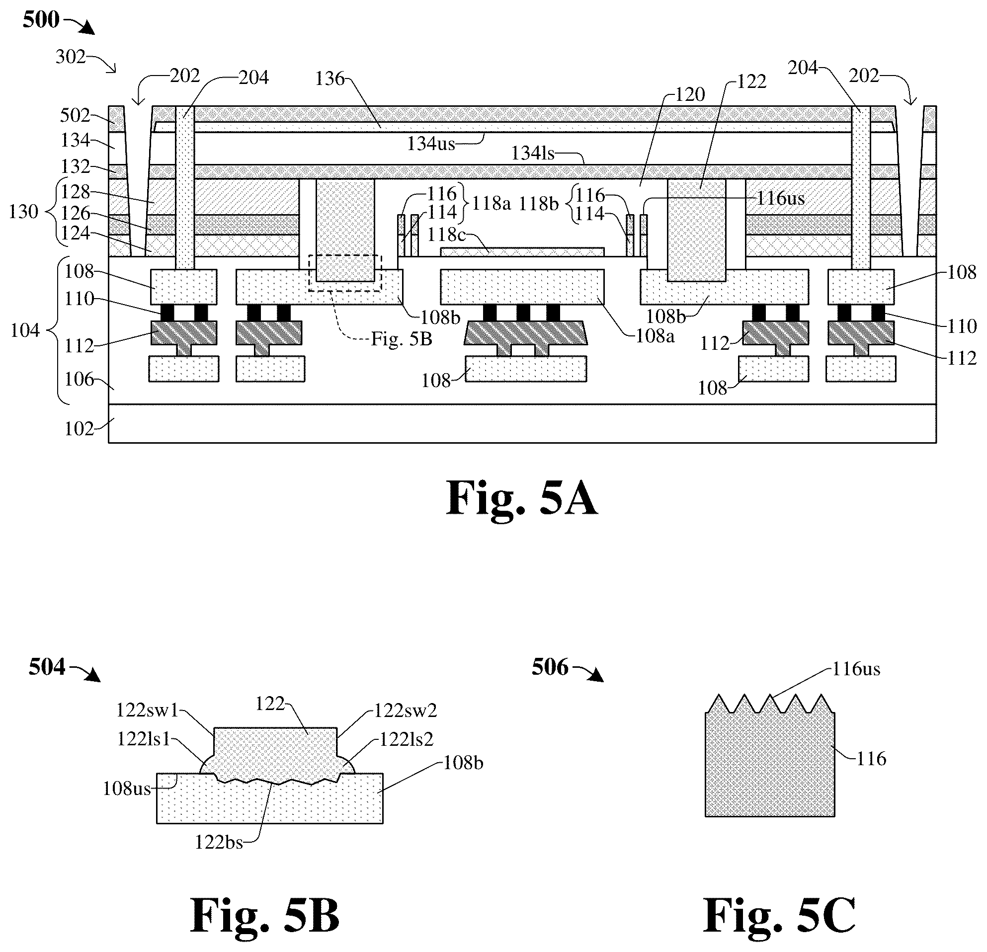 Patent US12139399 Figure 3 – Conductive bond structure to increase membrane sensitivity in MEMS device