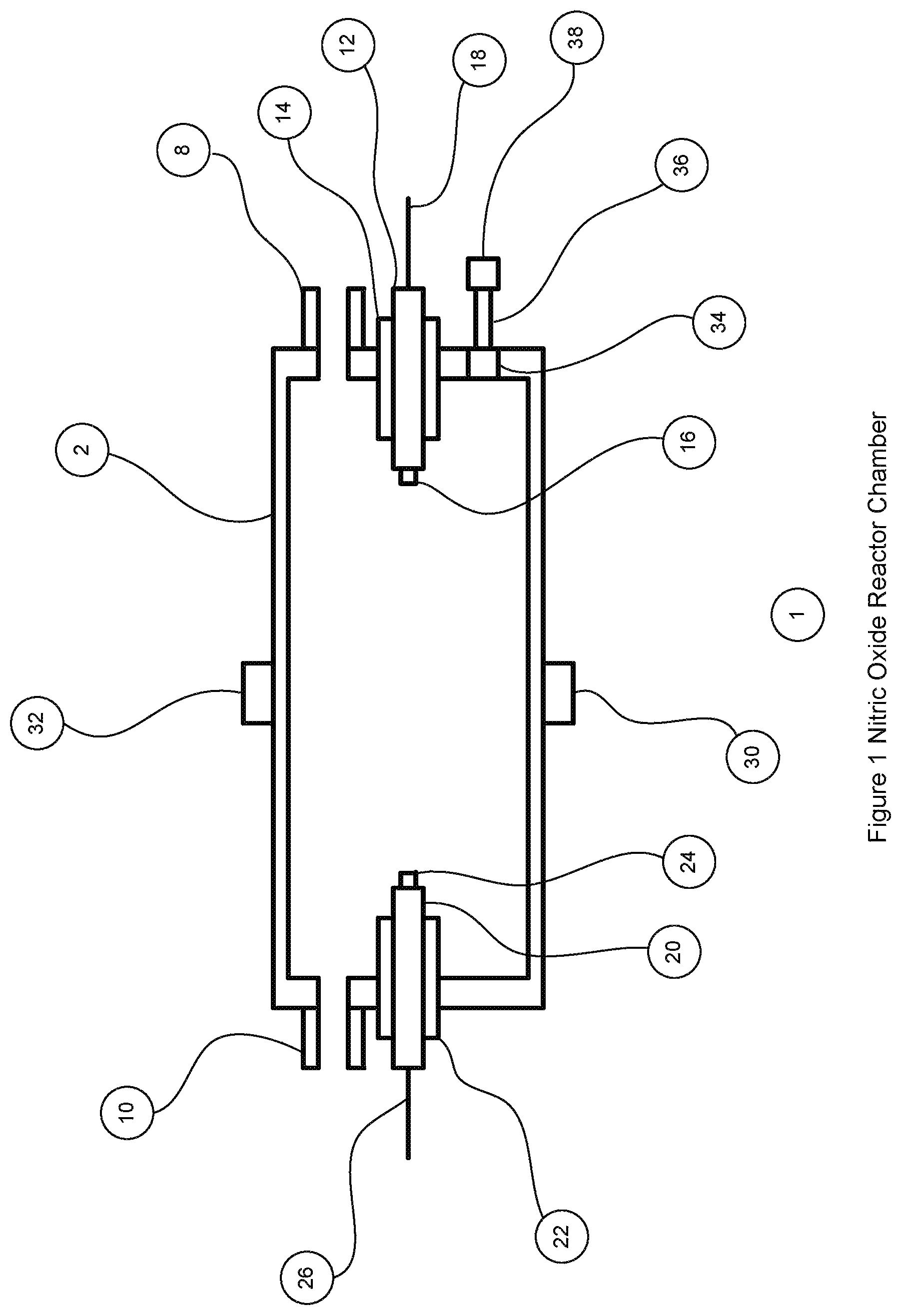Patent US12139401 — Apparatus and method for generating nitric oxide in controlled and accurate amounts — Figure 1