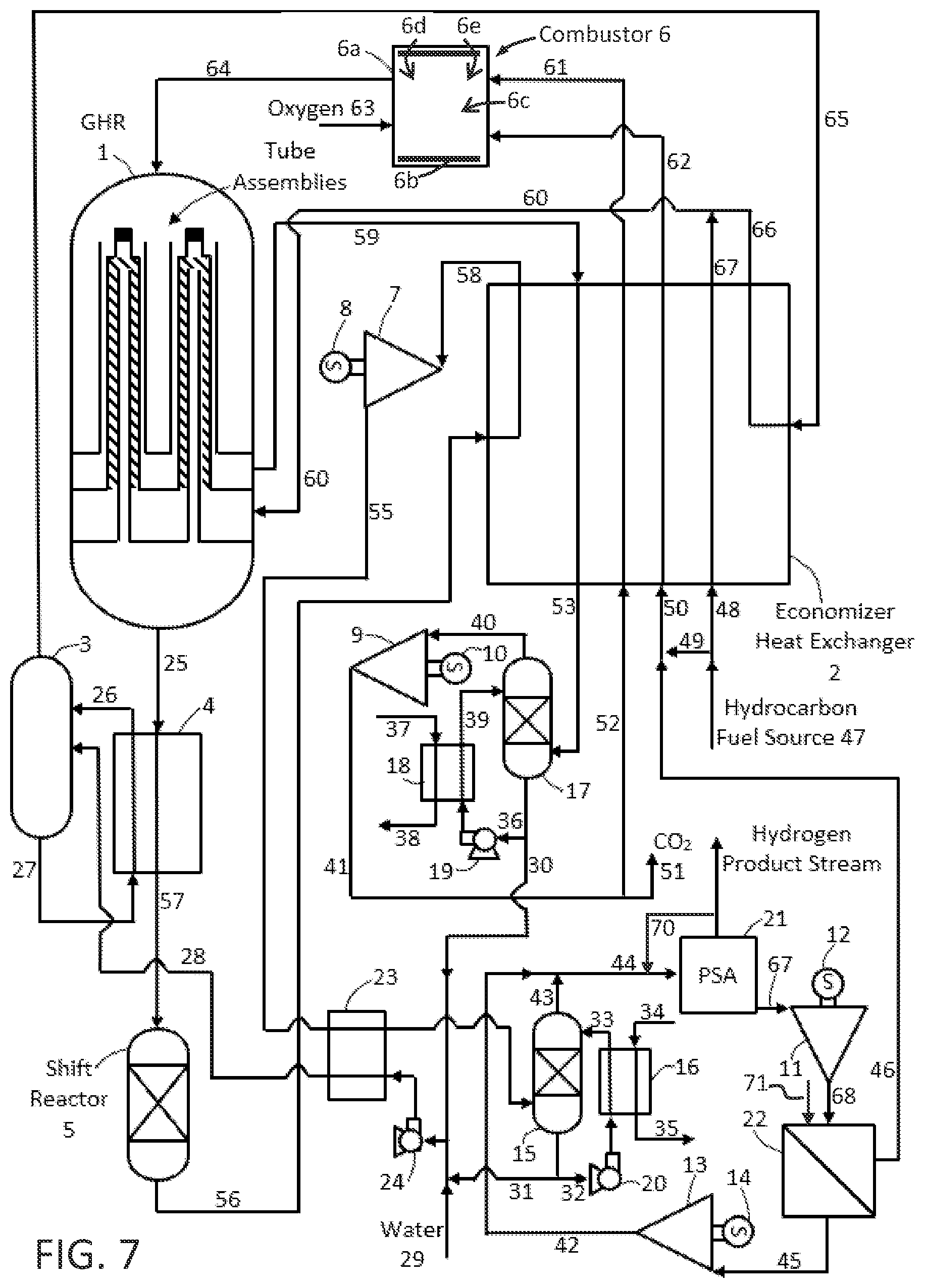 Patent US12139405 Figure 7 – Apparatuses and methods for hydrogen production