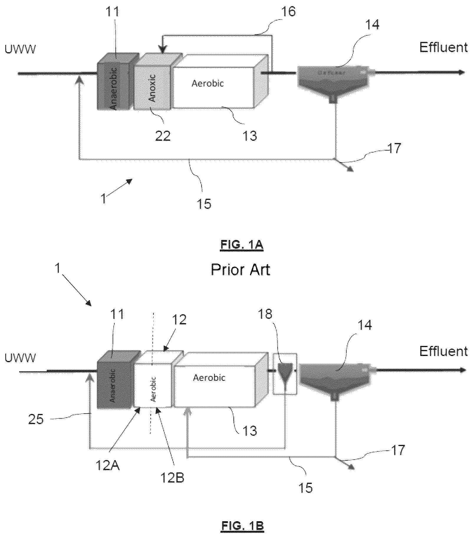 Patent US12139427 Figure 1 – Treatment of wastewater by aerobic granular biomass in continuous flow